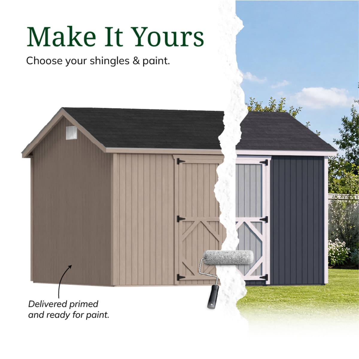 Classic Gable Shed with Side Entry