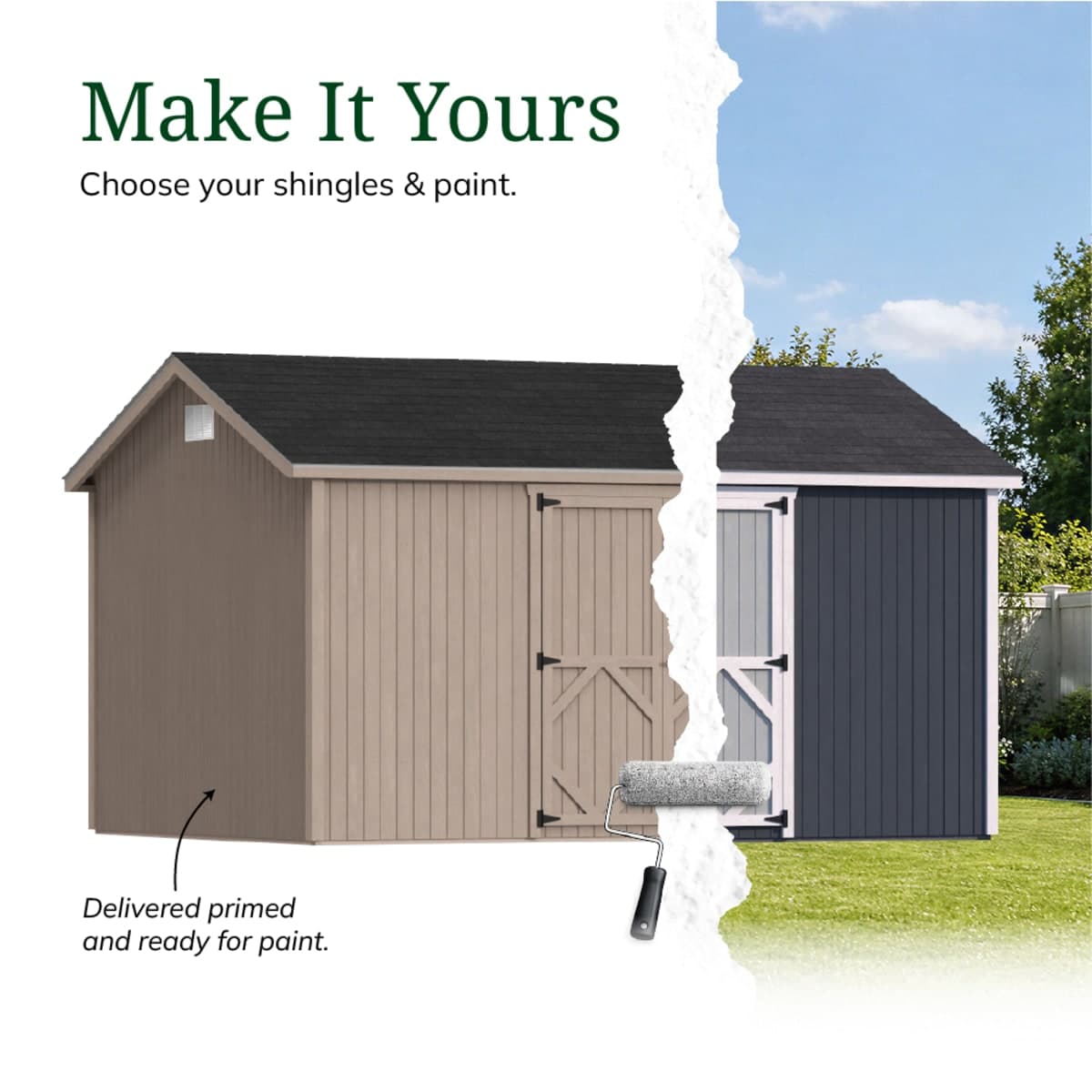 Classic Gable Shed with Side Entry