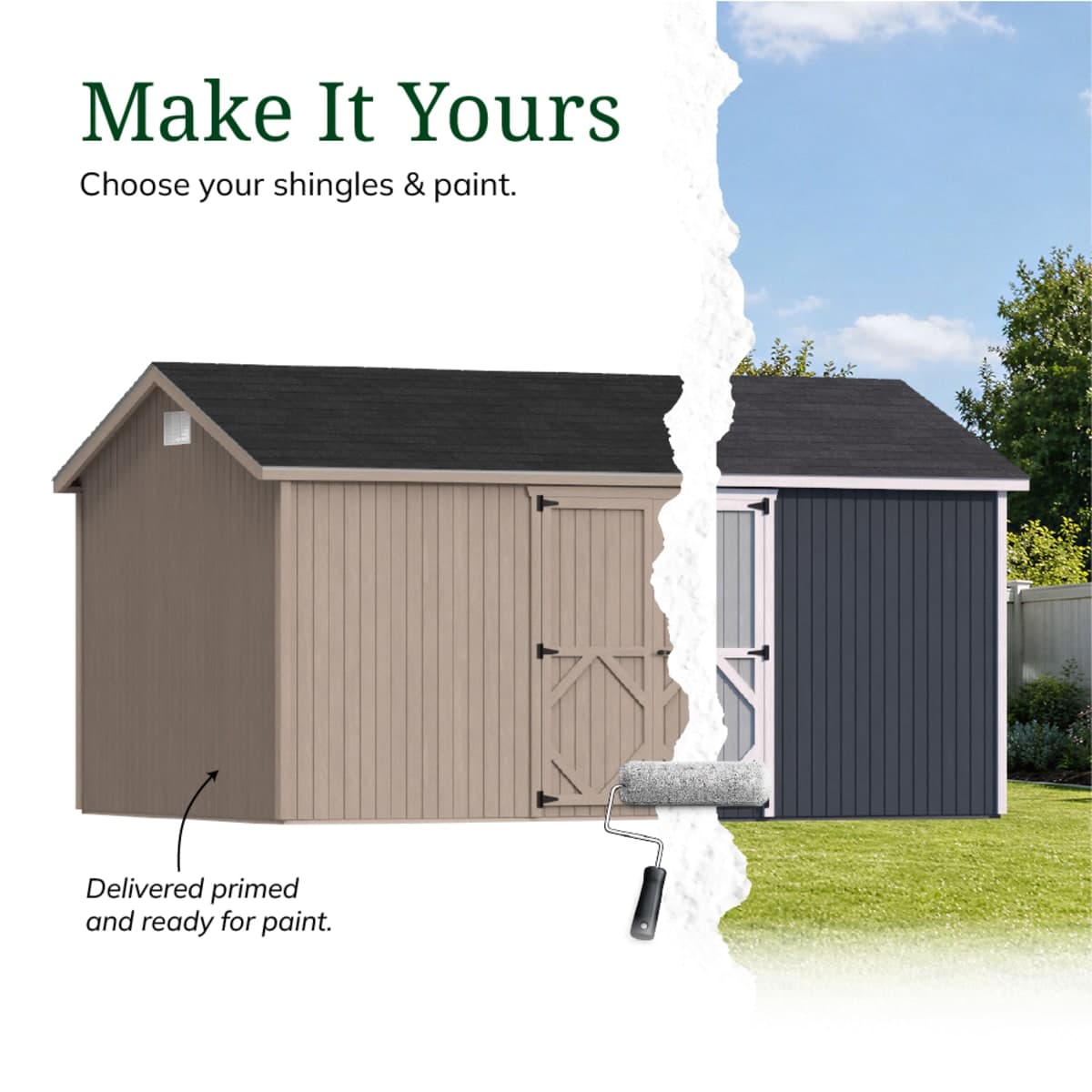 Classic Gable Shed with Side Entry