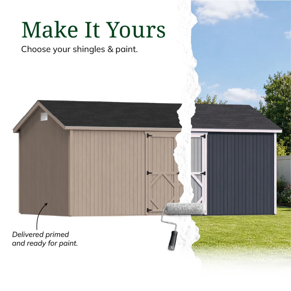 Classic Gable Shed with Side Entry