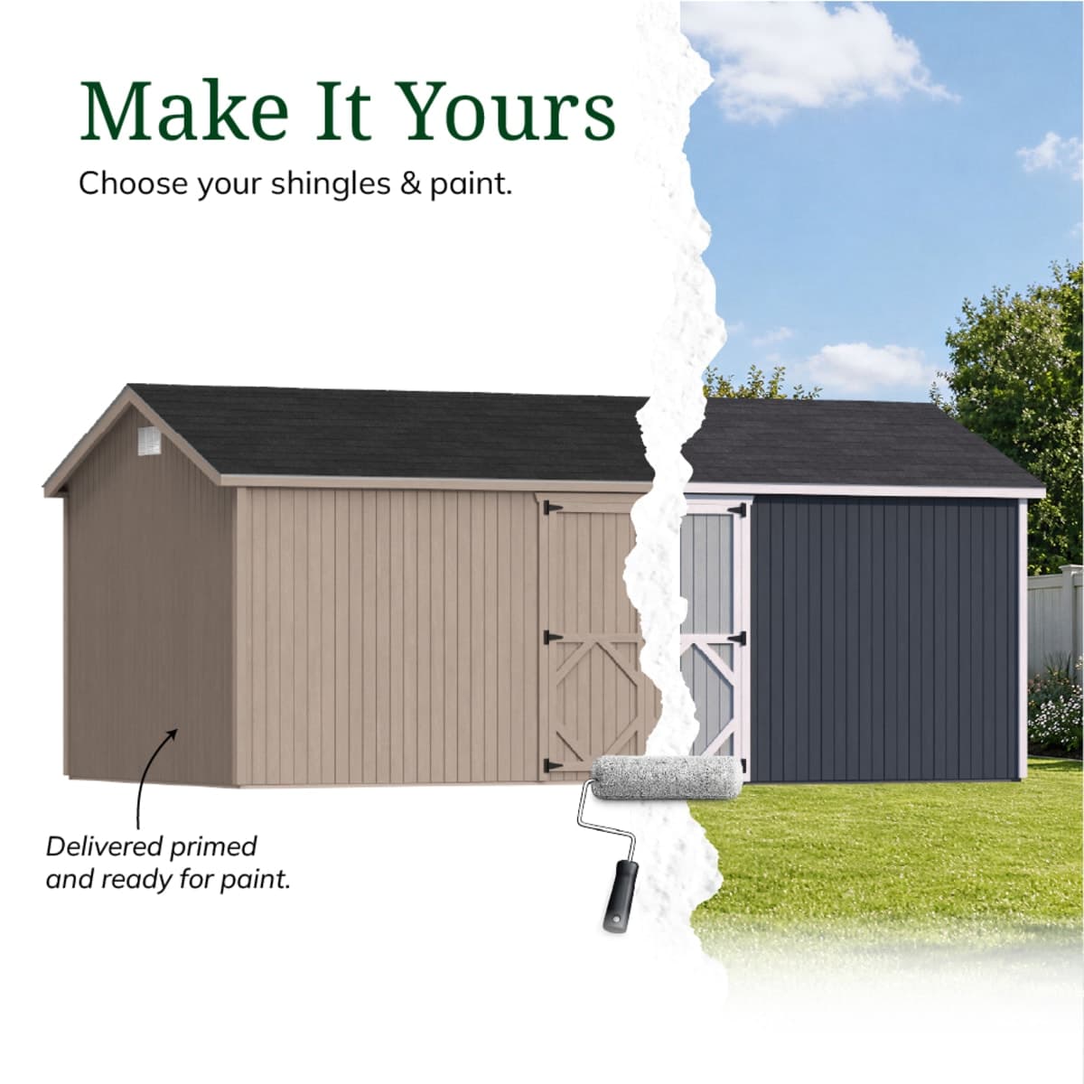 Classic Gable Shed with Side Entry