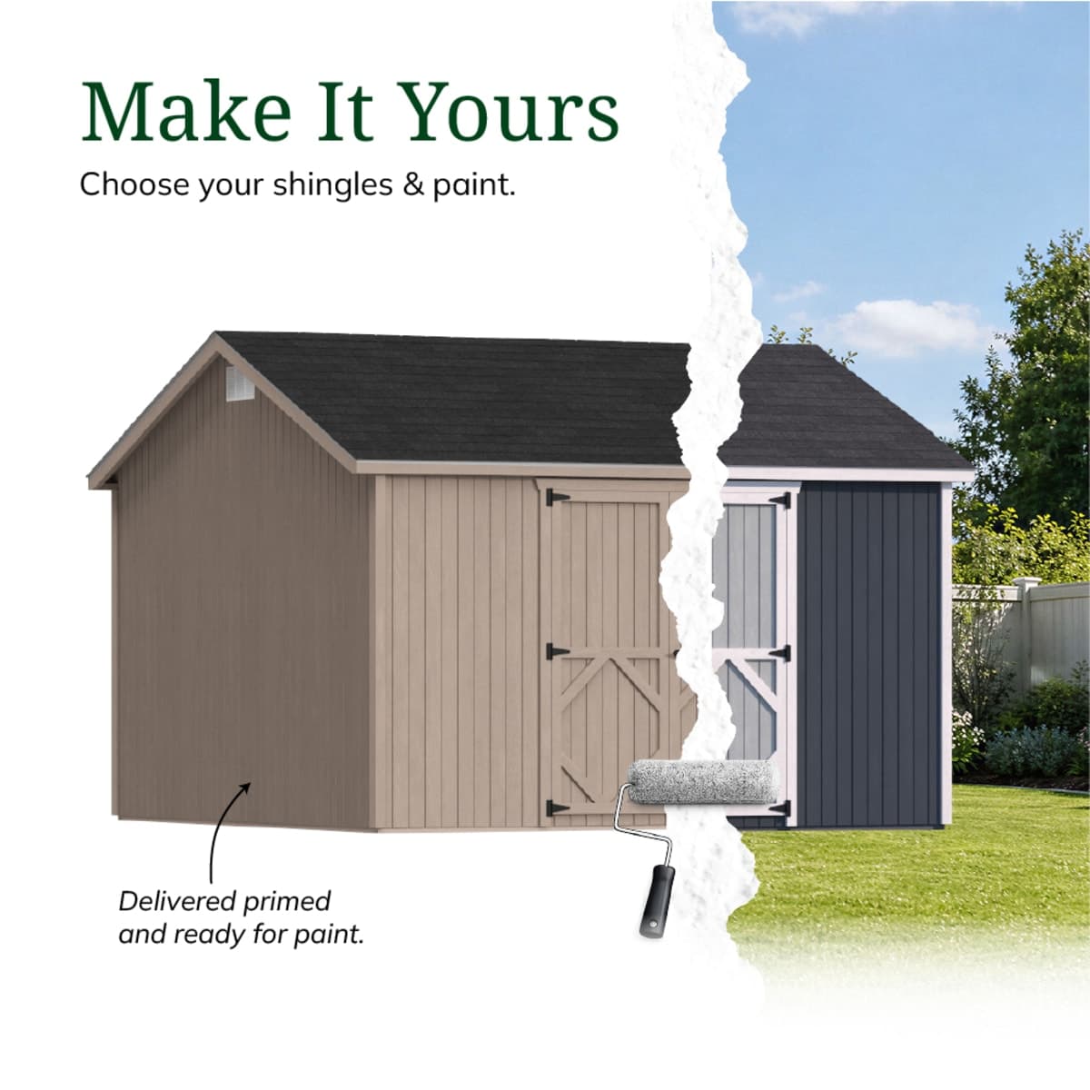 Classic Gable Shed with Side Entry