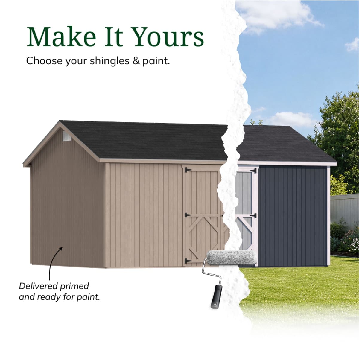 Classic Gable Shed with Side Entry