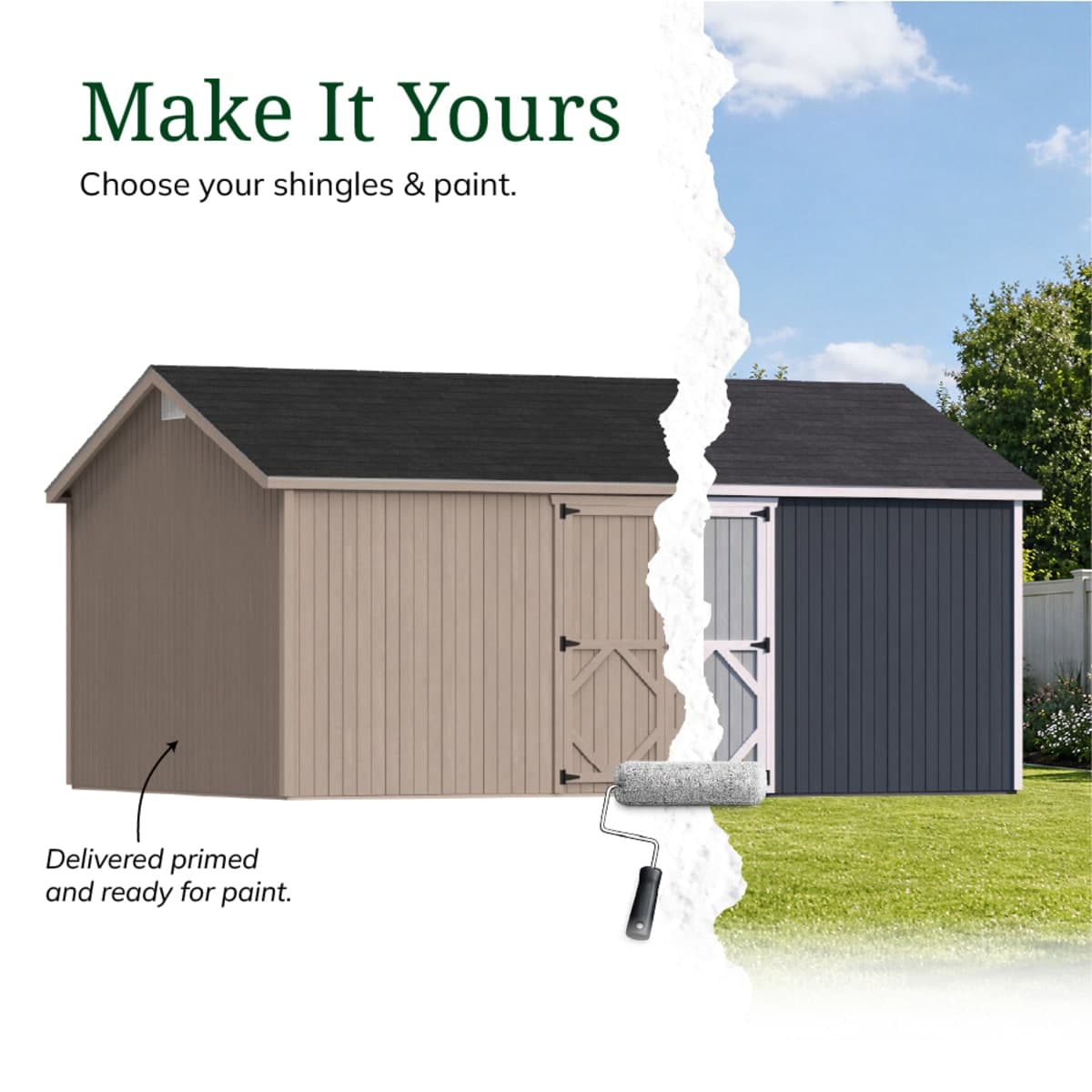 Classic Gable Shed with Side Entry