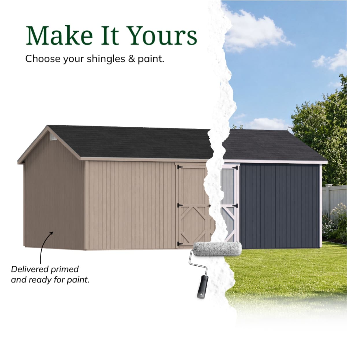 Classic Gable Shed with Side Entry