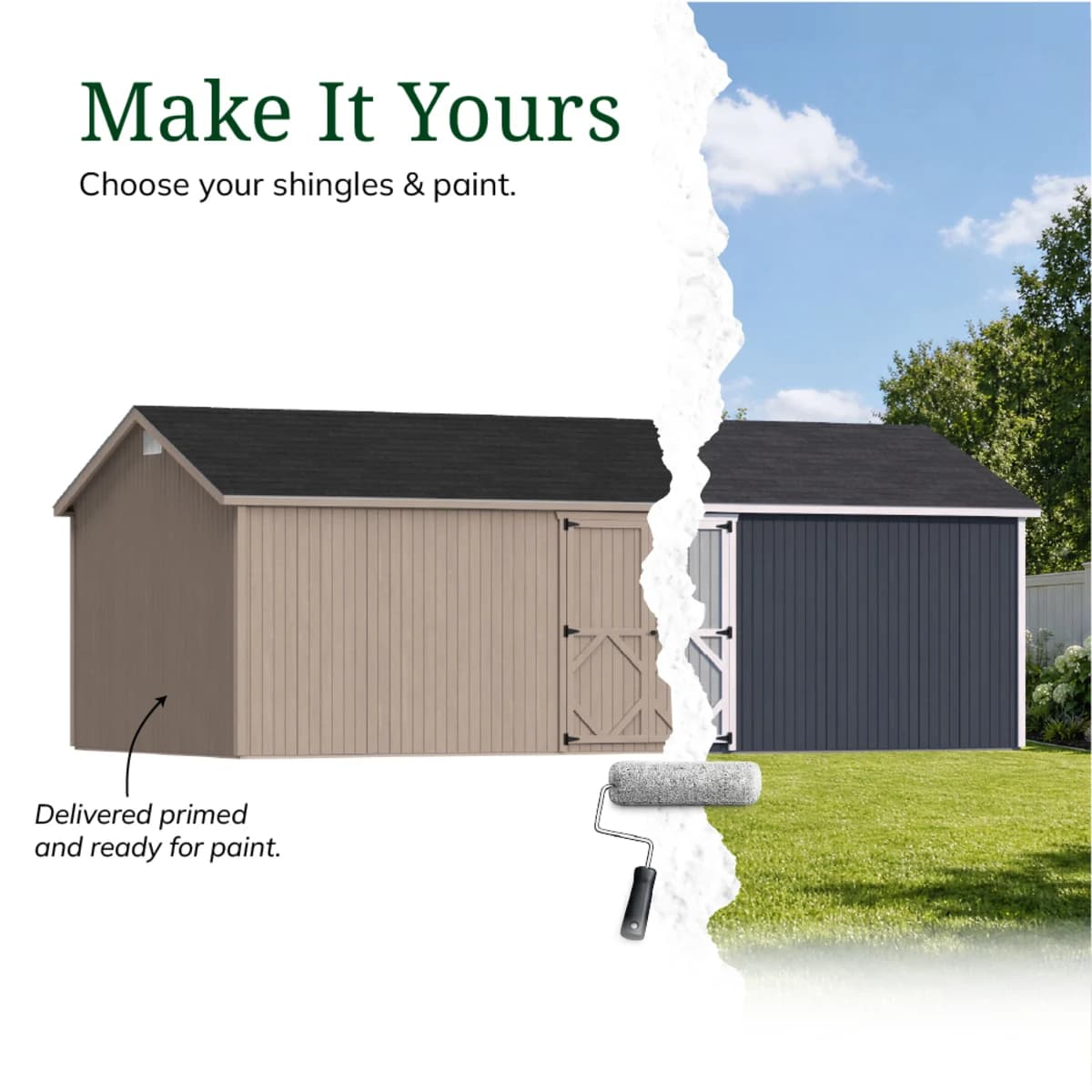 Classic Gable Shed with Side Entry