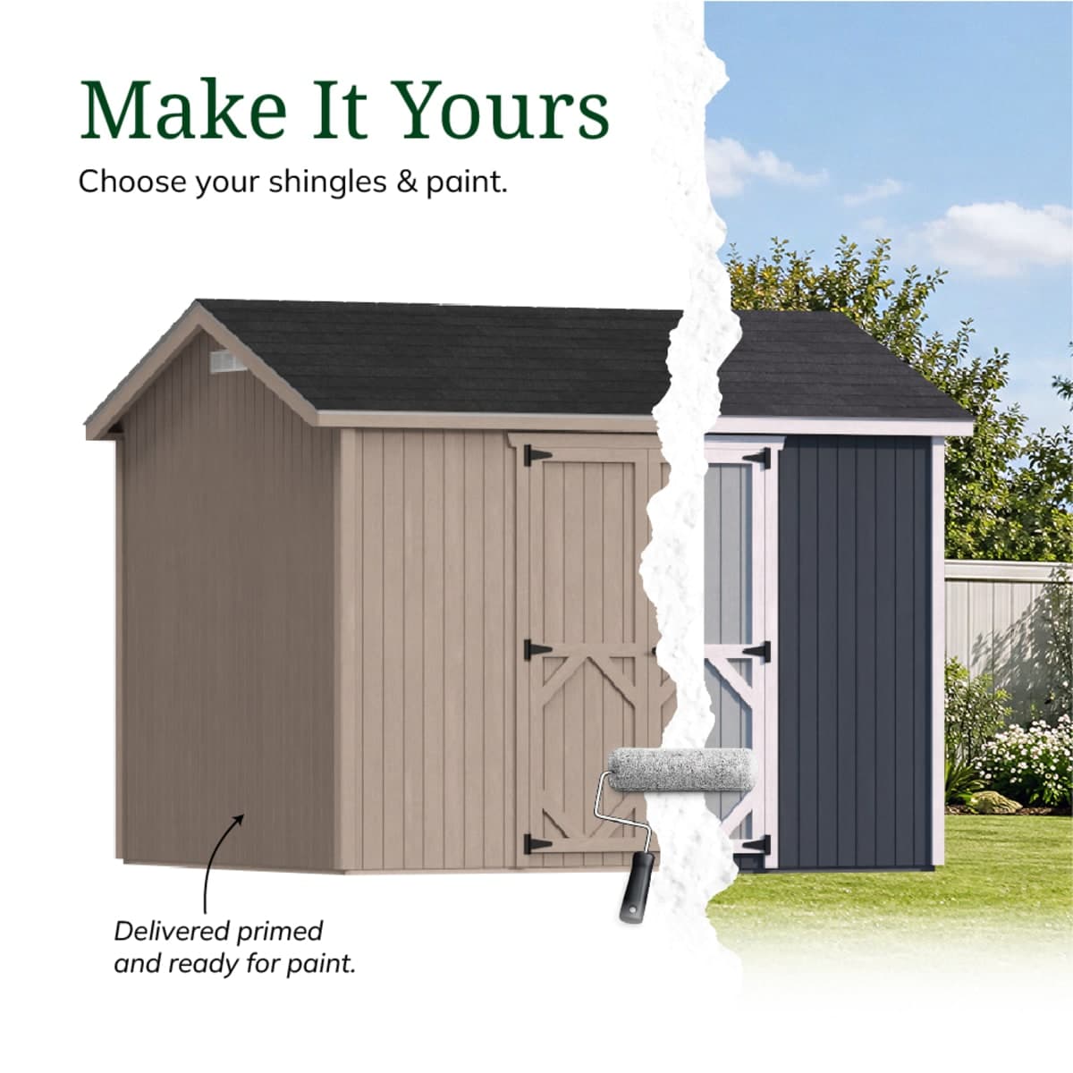 Classic Gable Shed with Side Entry