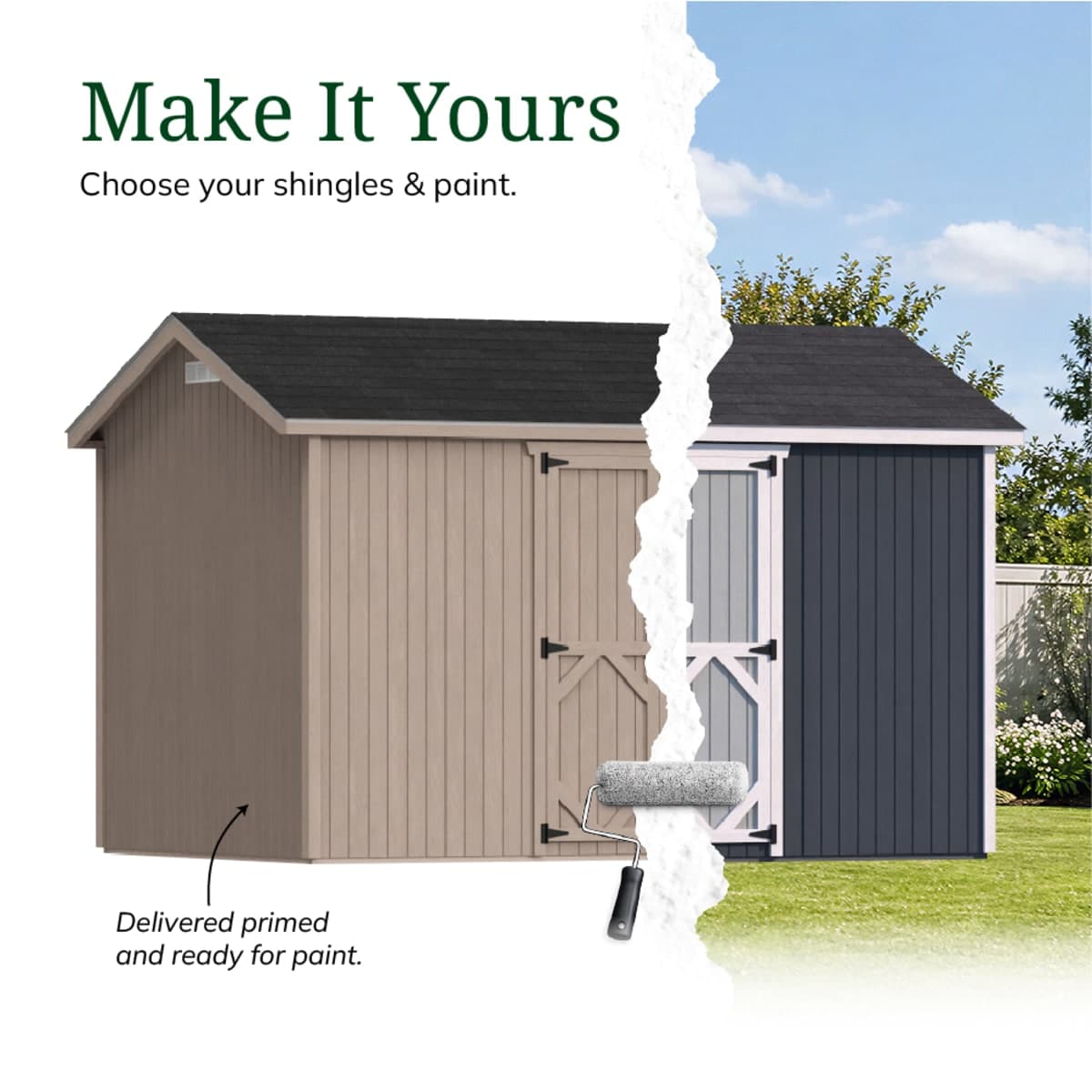 Classic Gable Shed with Side Entry