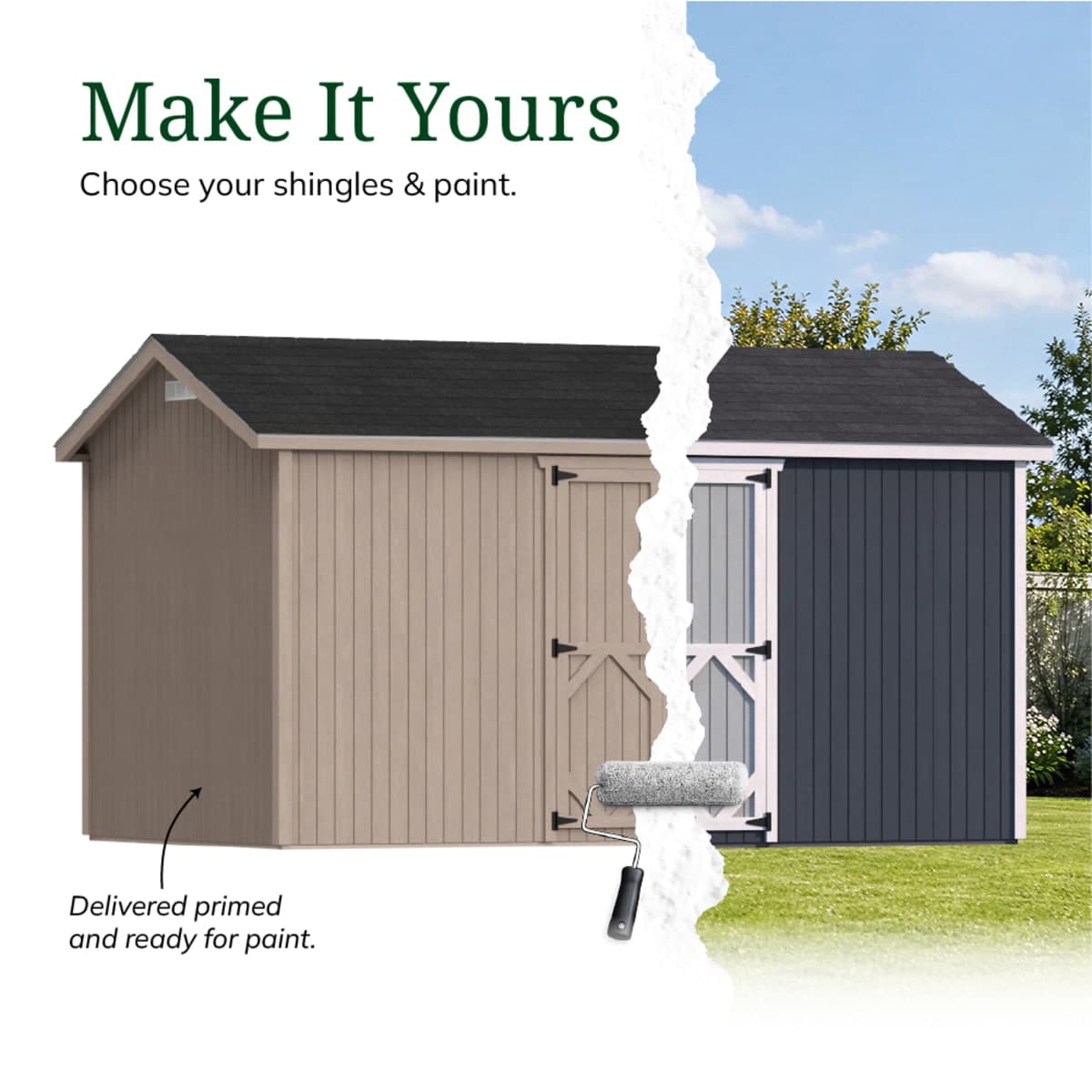 Classic Gable Shed with Side Entry