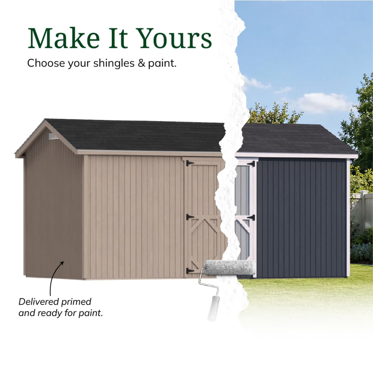 Classic Gable Shed with Side Entry