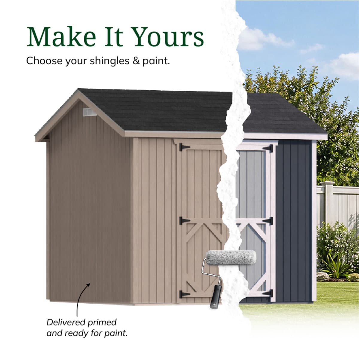 Classic Gable Shed with Side Entry