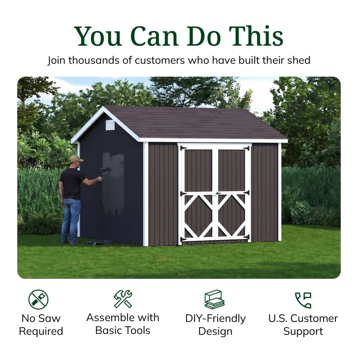 Classic Gable Shed with Side Entry