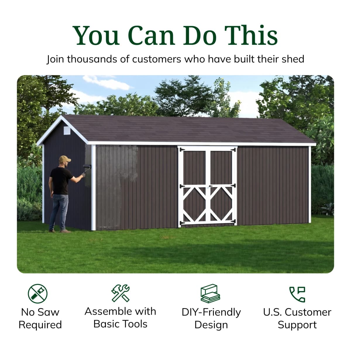 Classic Gable Shed with Side Entry