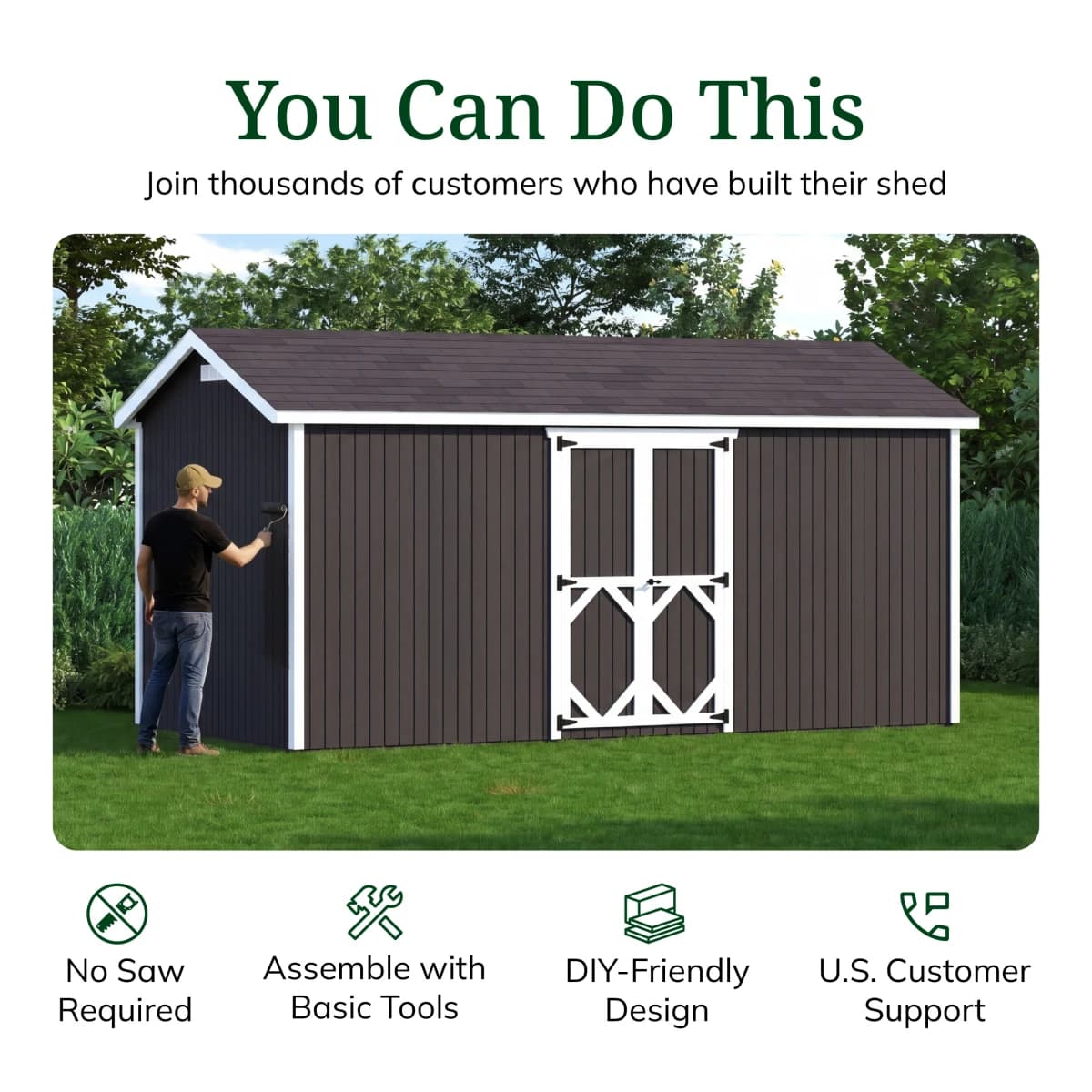 Classic Gable Shed with Side Entry
