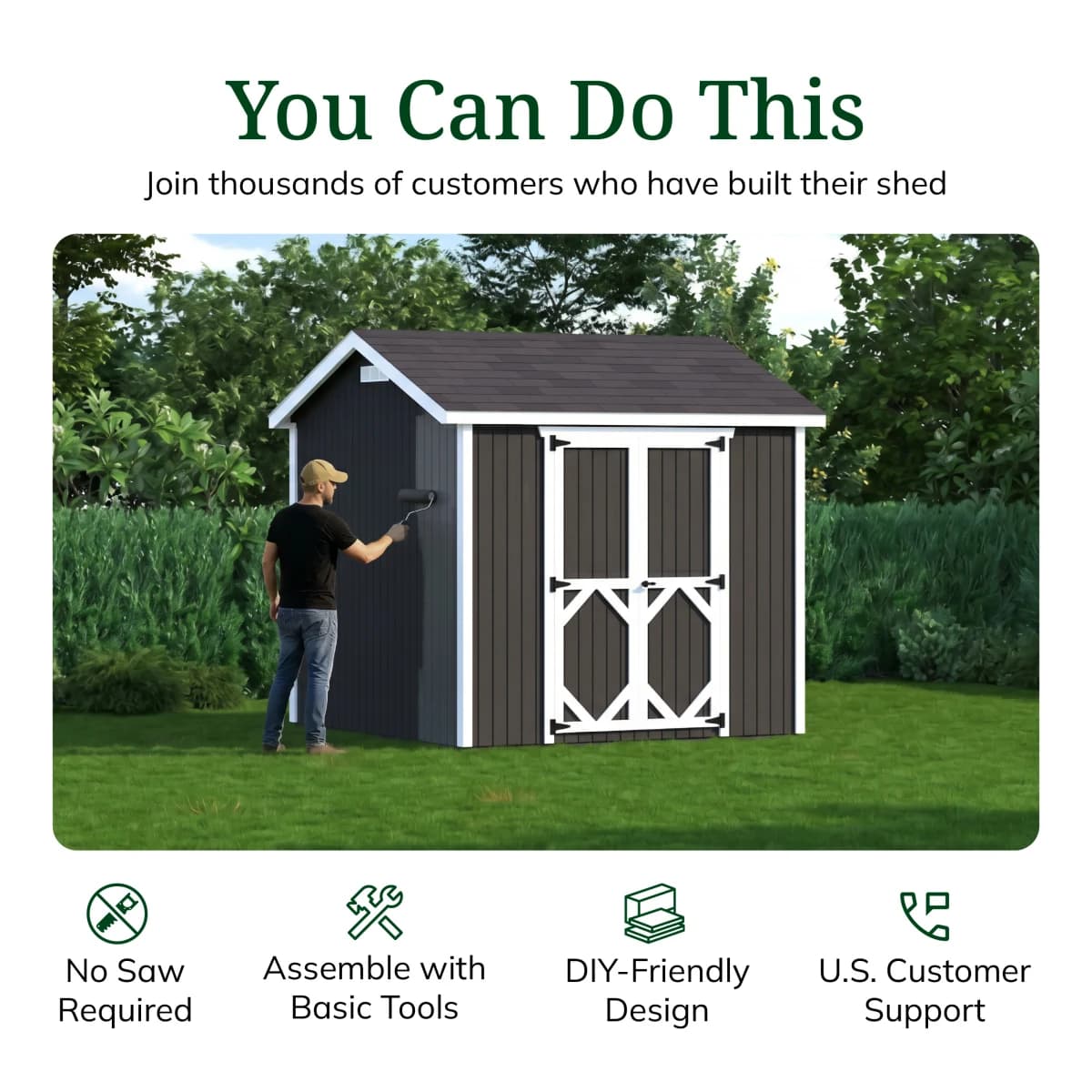 Classic Gable Shed with Side Entry