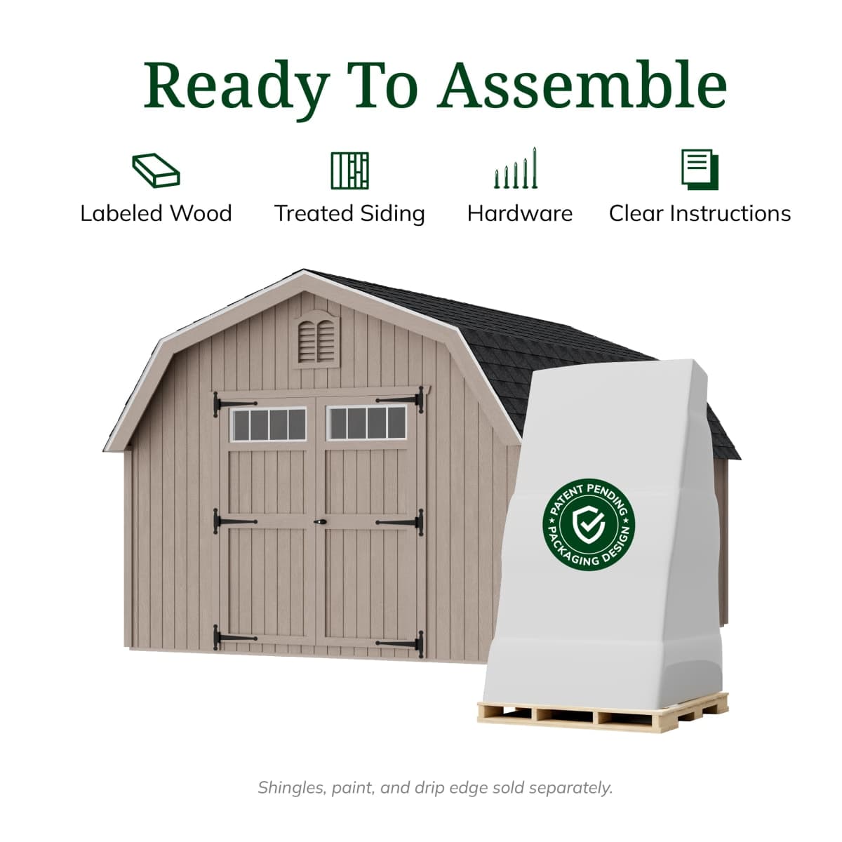 Colonial Greenfield Barn Shed