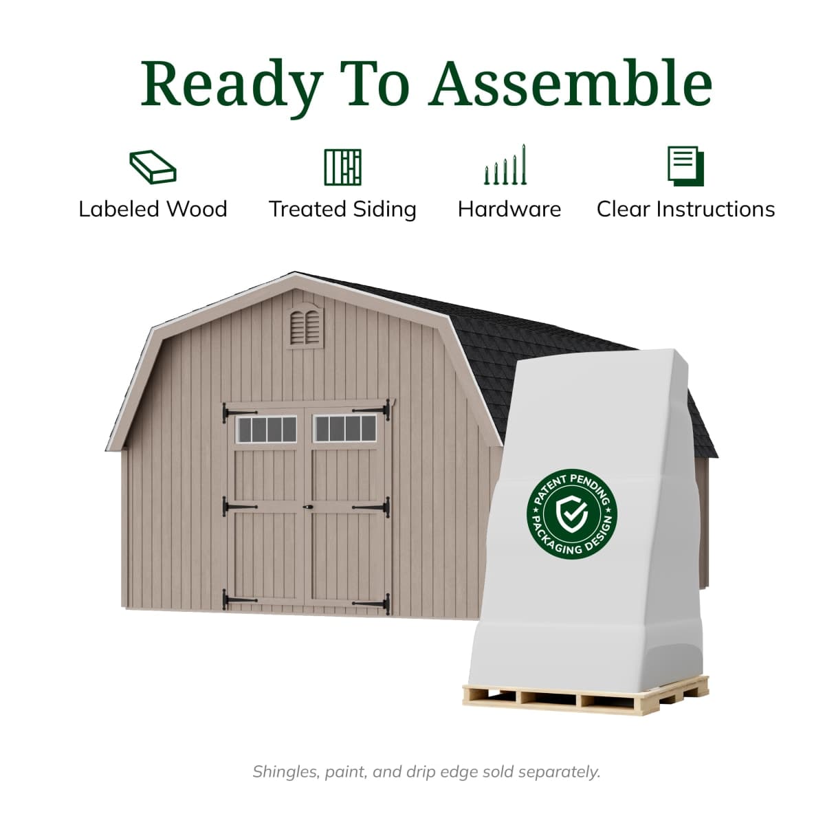 Colonial Greenfield Barn Shed