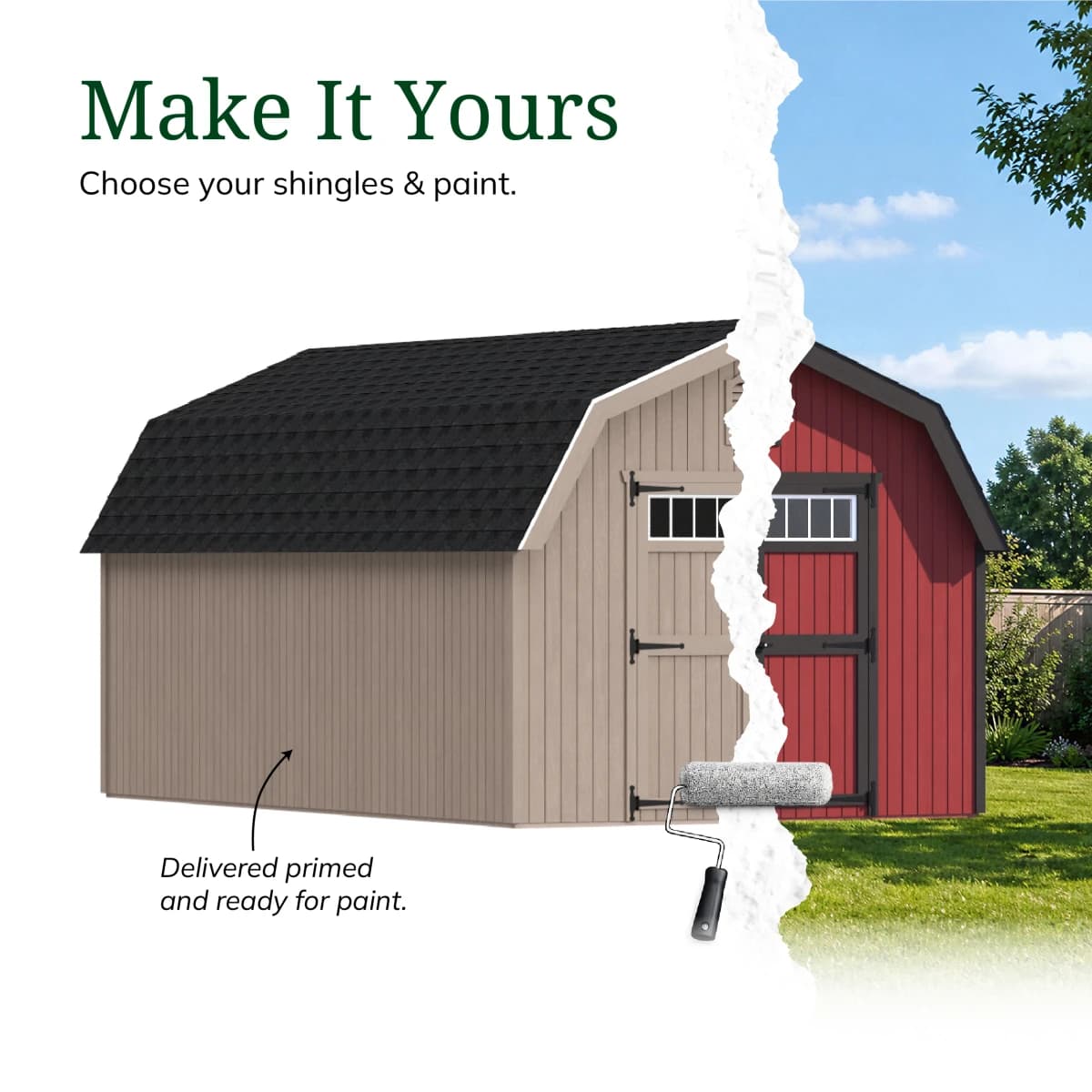 Colonial Greenfield Barn Shed