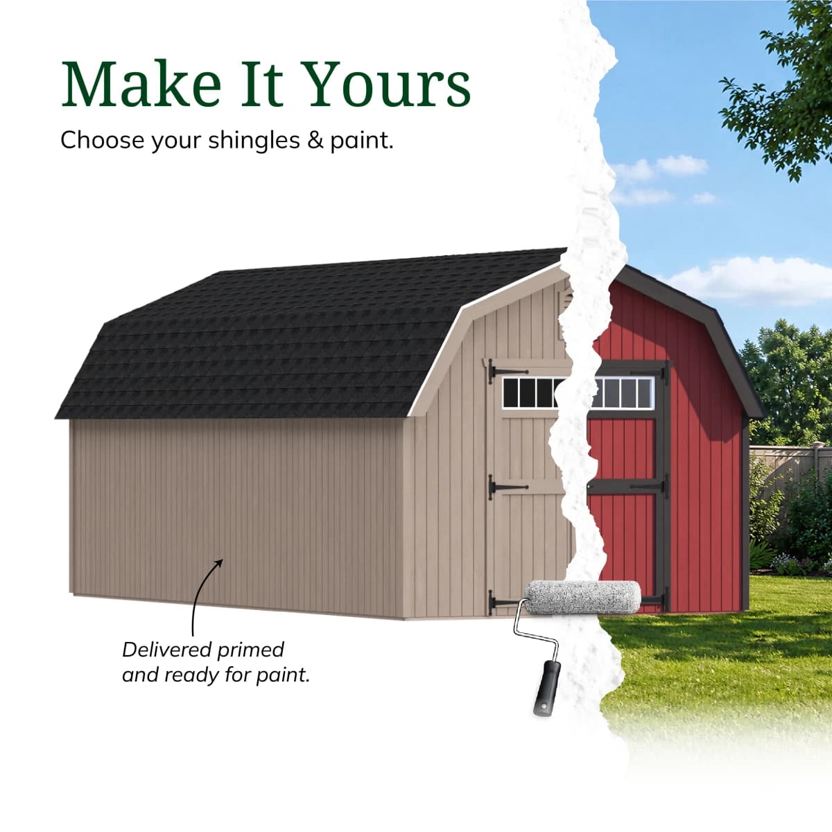Colonial Greenfield Barn Shed