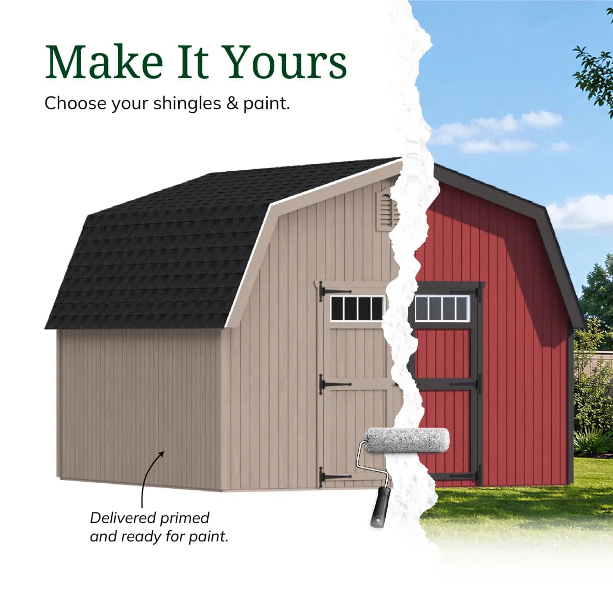 Colonial Greenfield Barn Shed