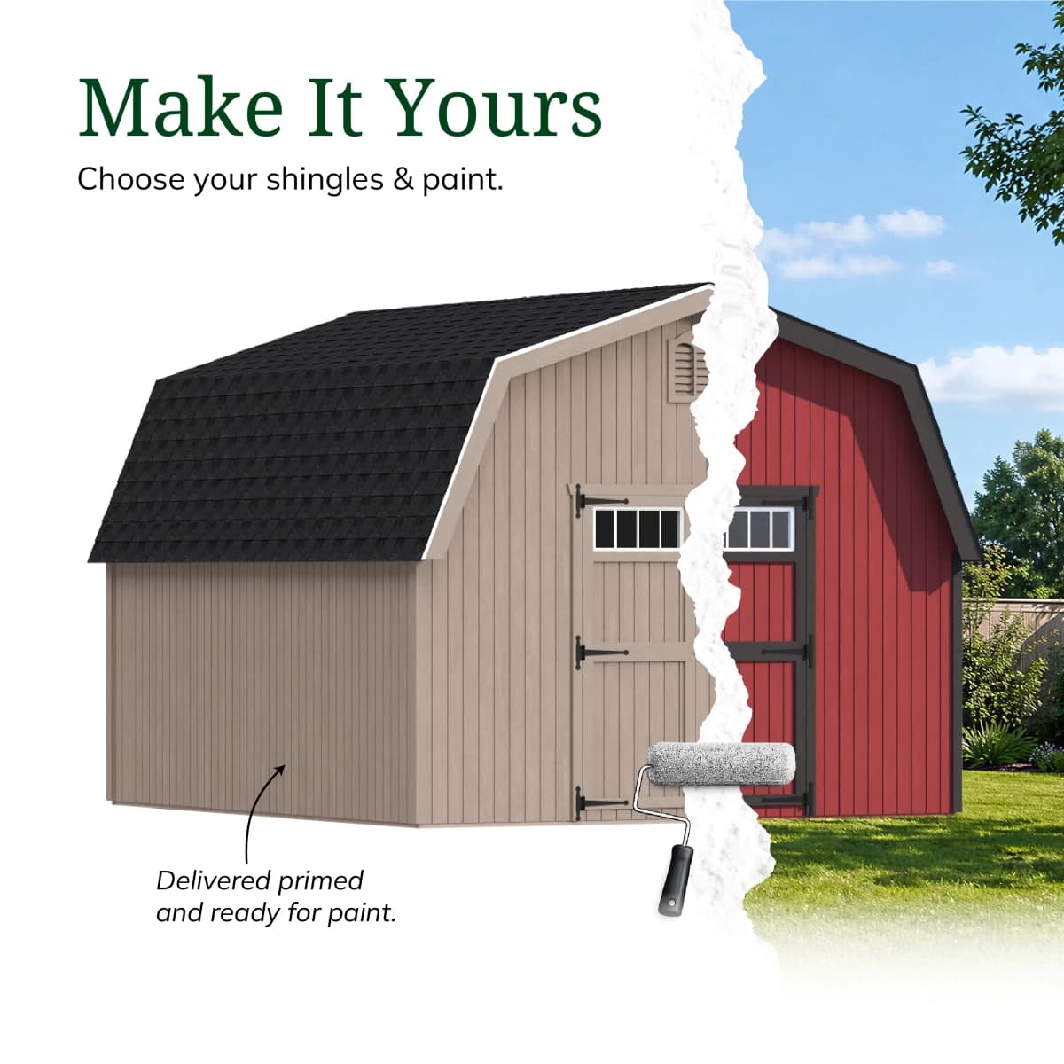 Colonial Greenfield Barn Shed