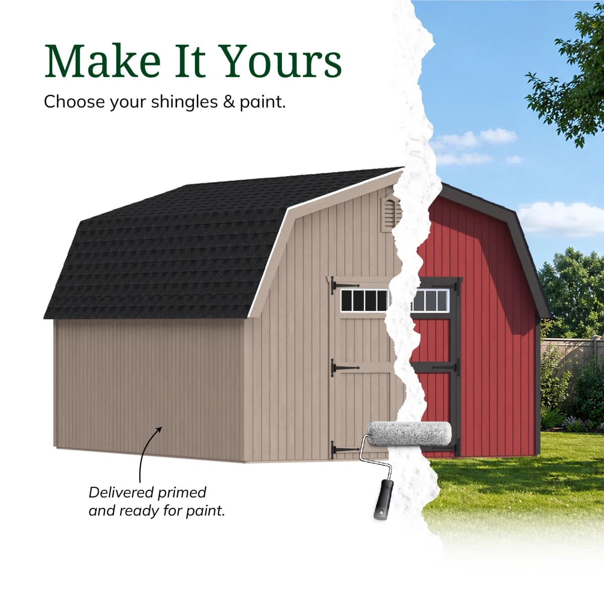 Colonial Greenfield Barn Shed