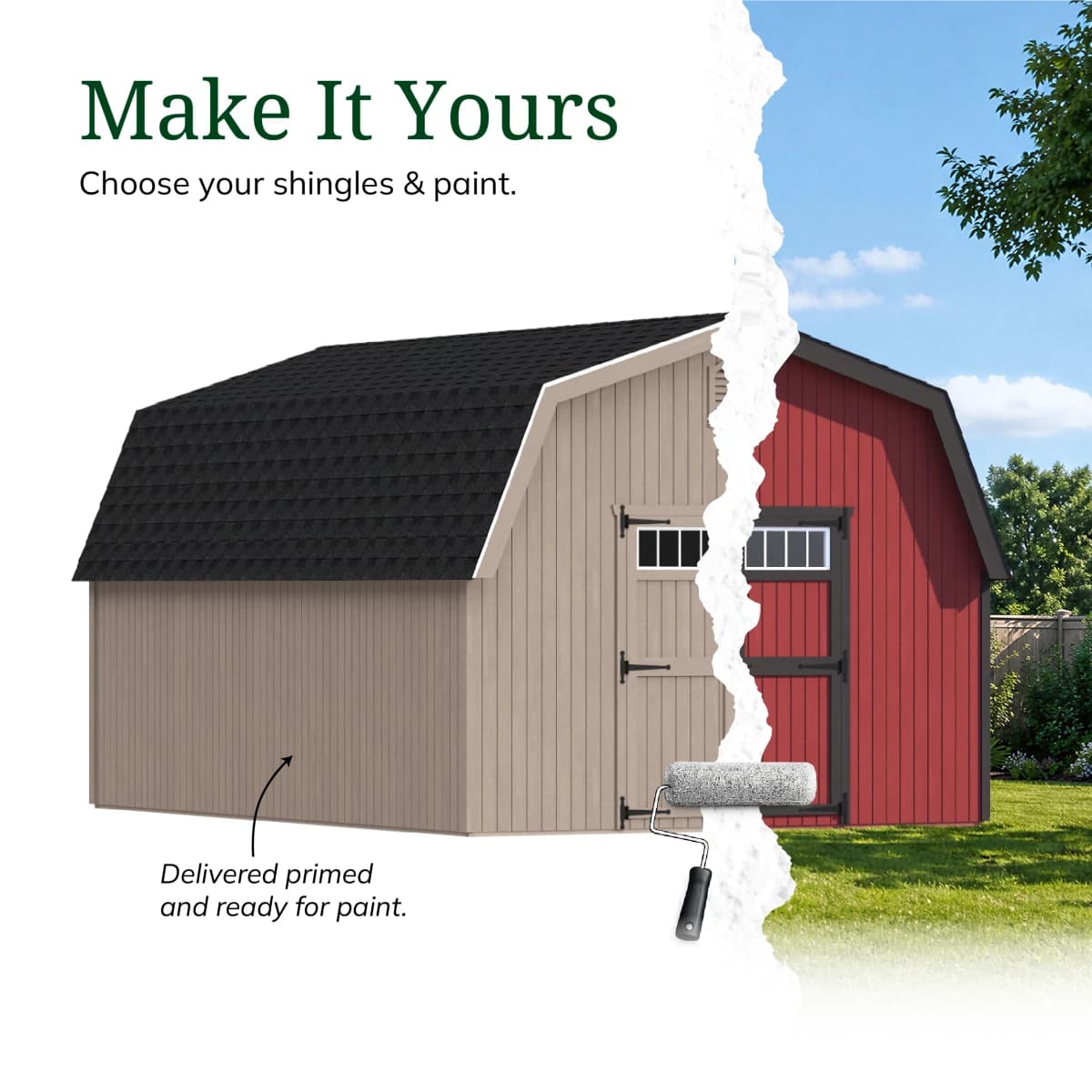 Colonial Greenfield Barn Shed