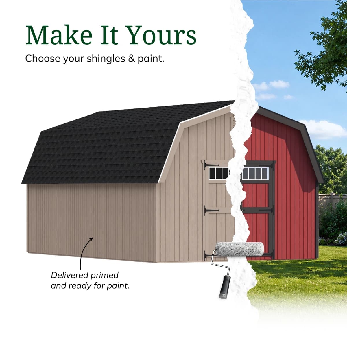 Colonial Greenfield Barn Shed