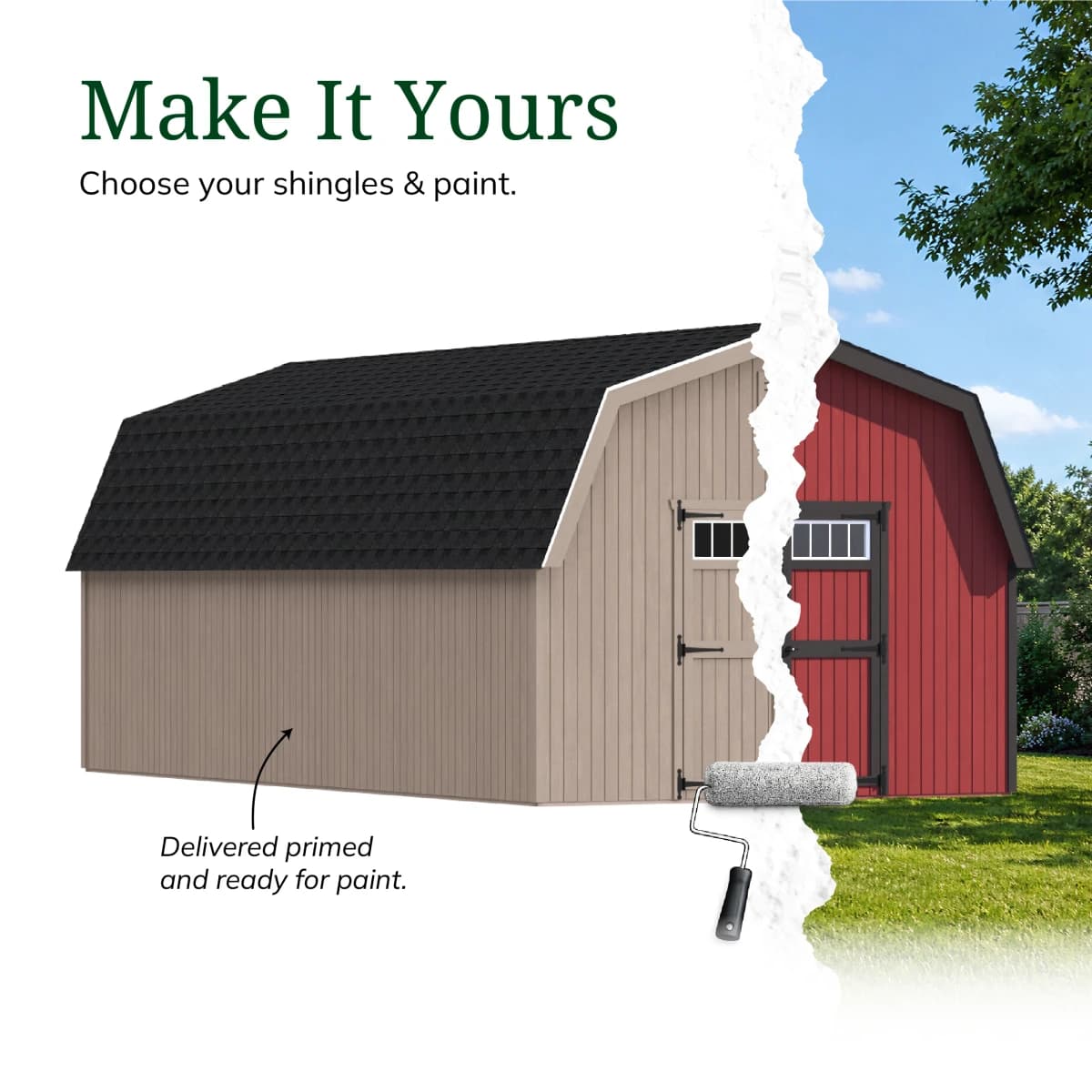 Colonial Greenfield Barn Shed