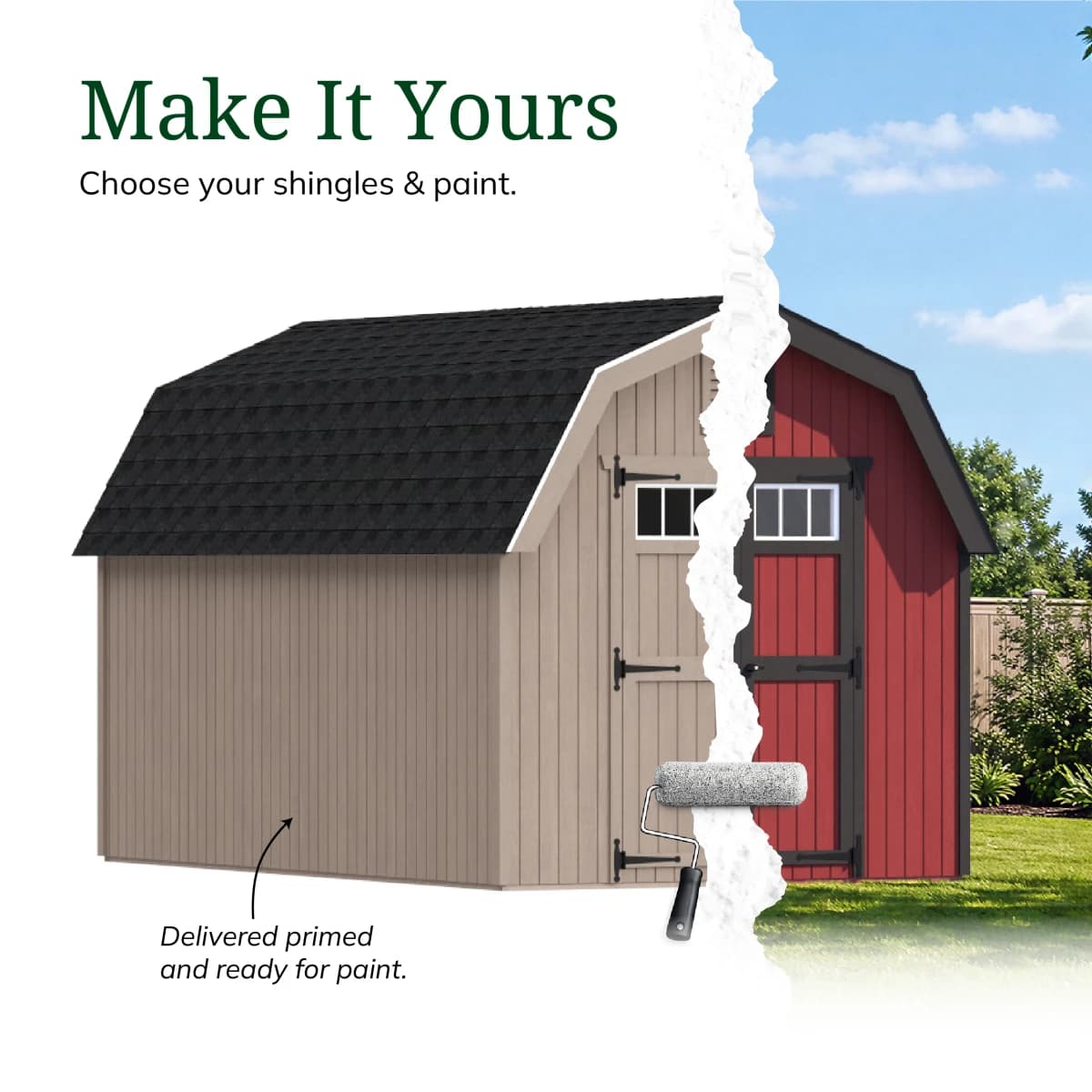 Colonial Greenfield Barn Shed