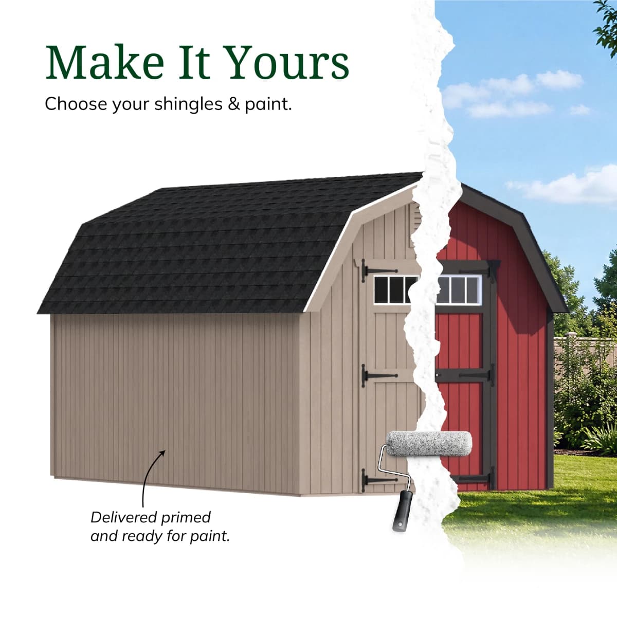 Colonial Greenfield Barn Shed