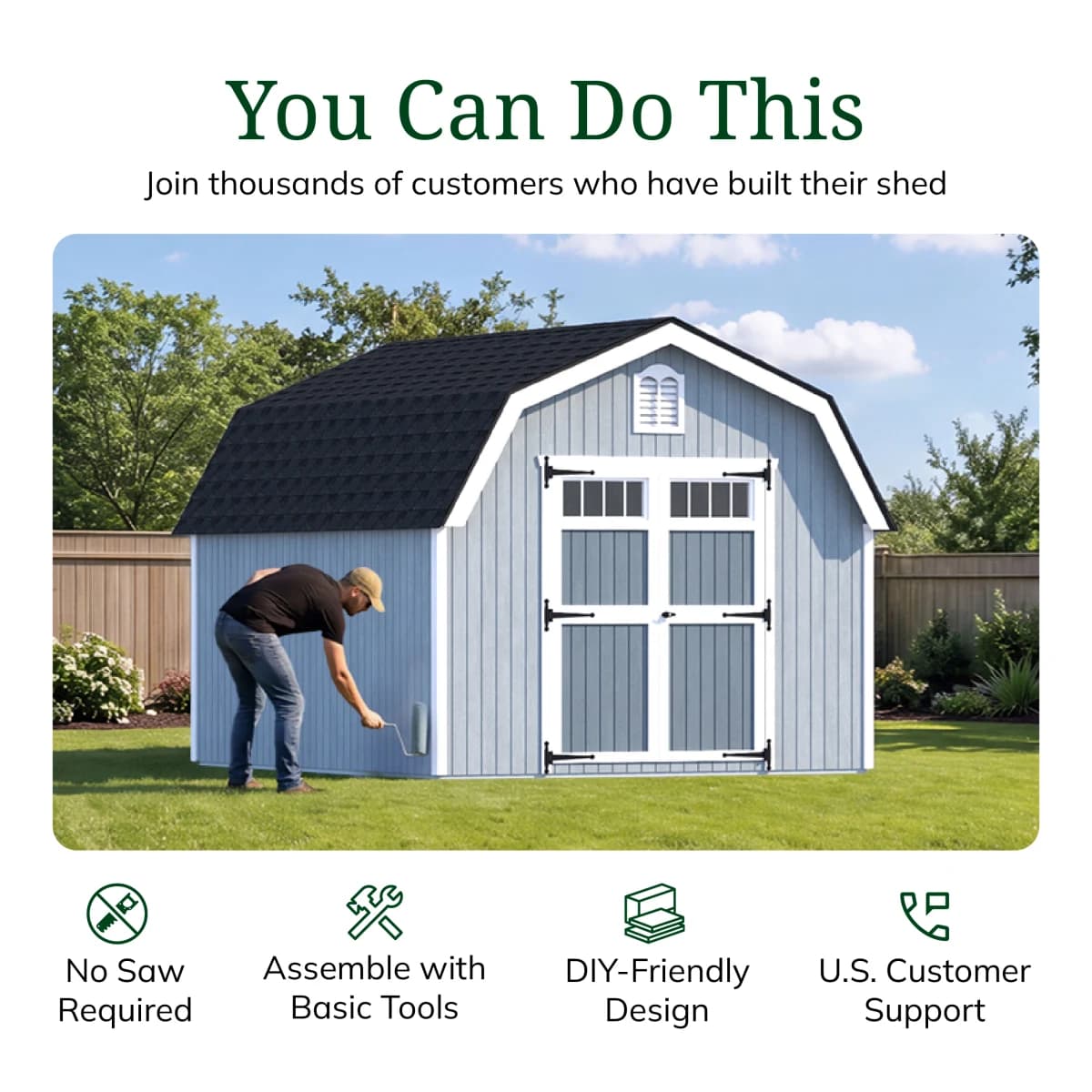 Colonial Greenfield Barn Shed