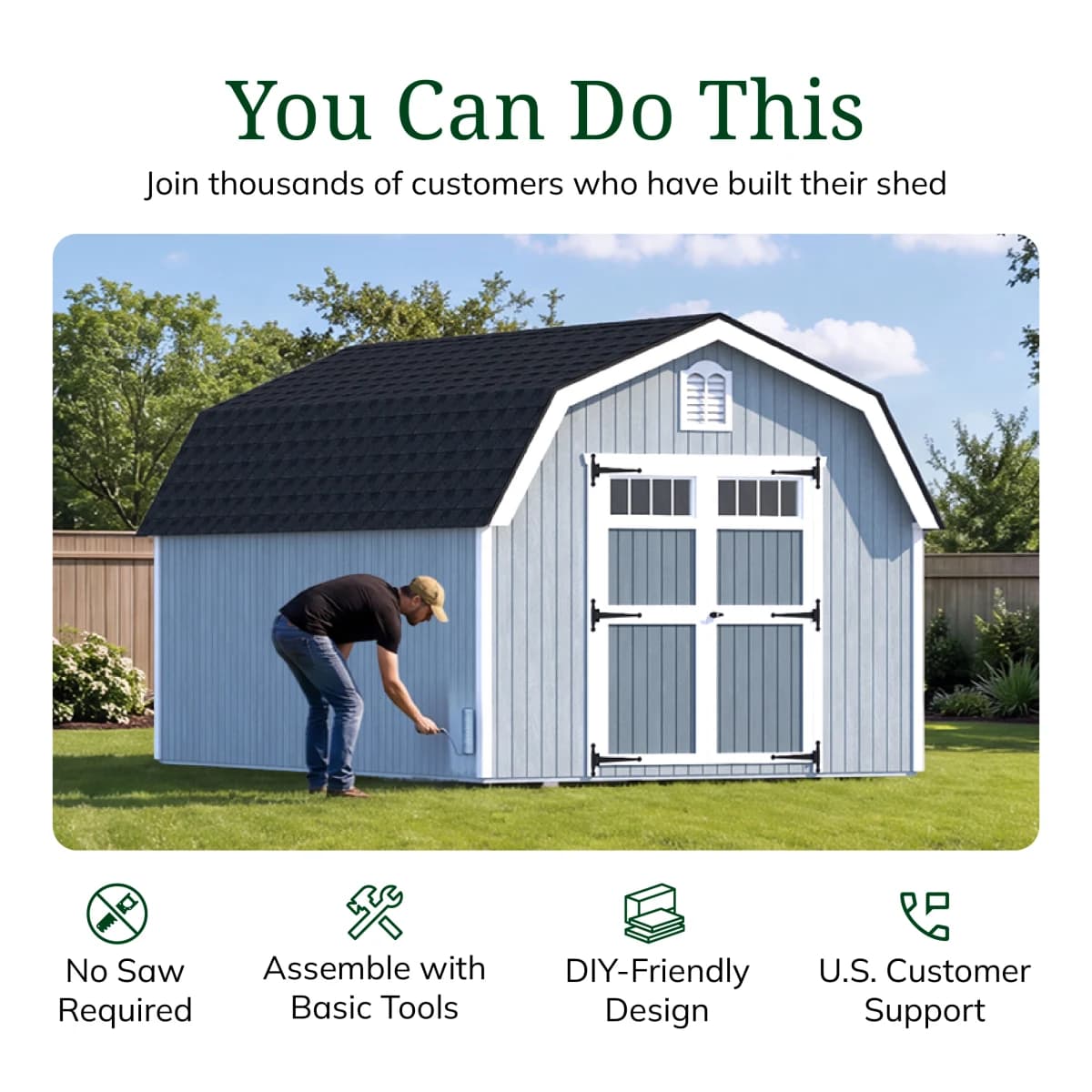 Colonial Greenfield Barn Shed