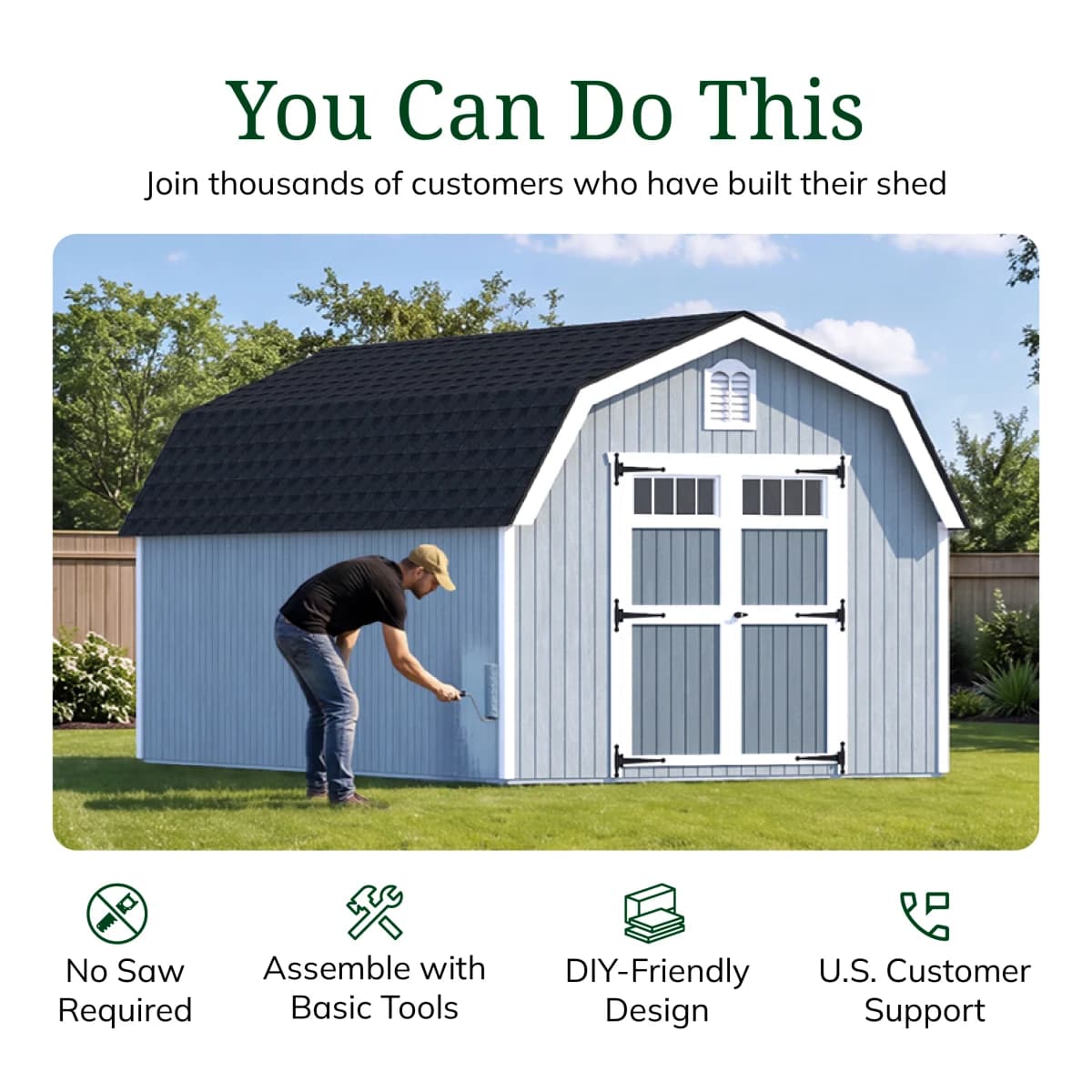 Colonial Greenfield Barn Shed