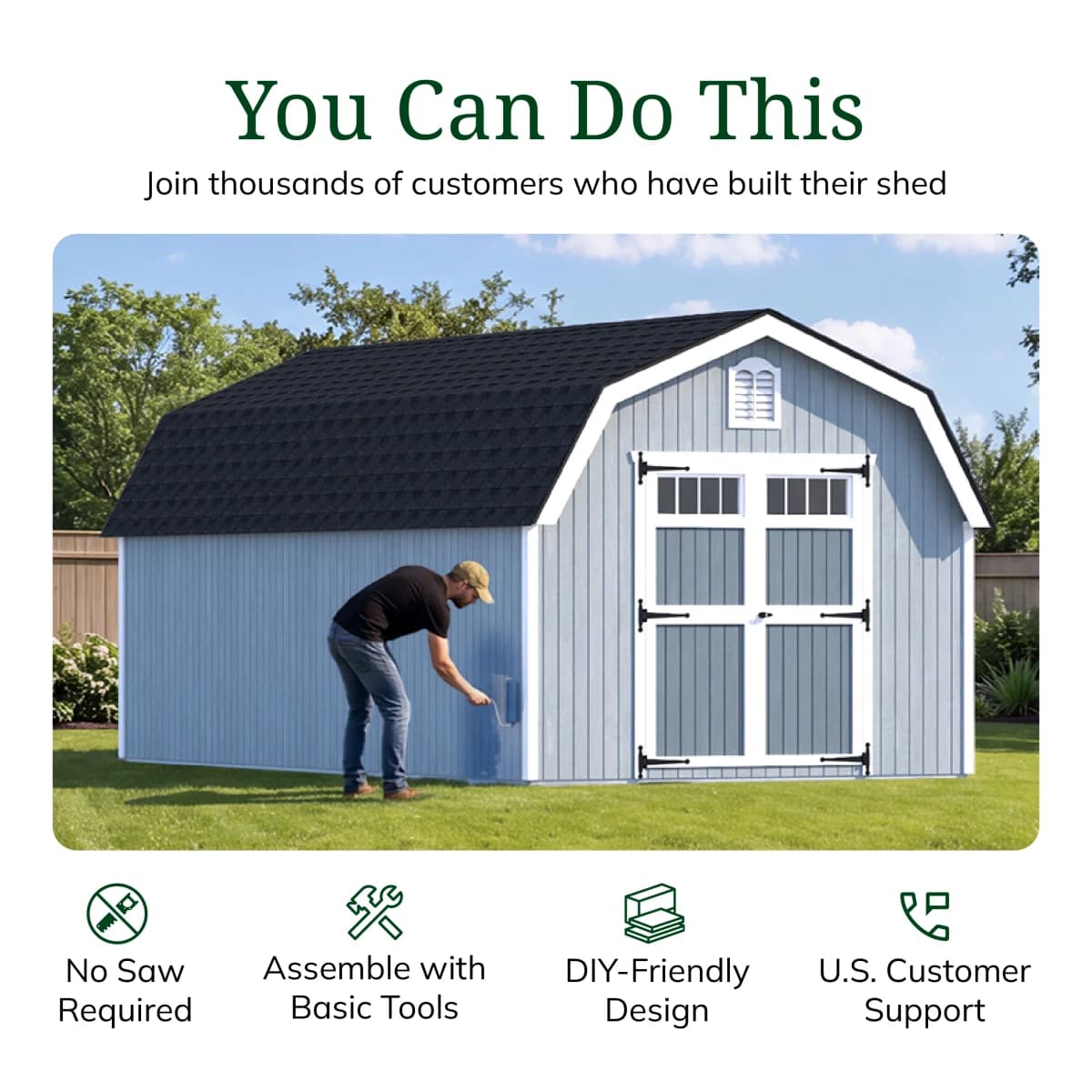 Colonial Greenfield Barn Shed