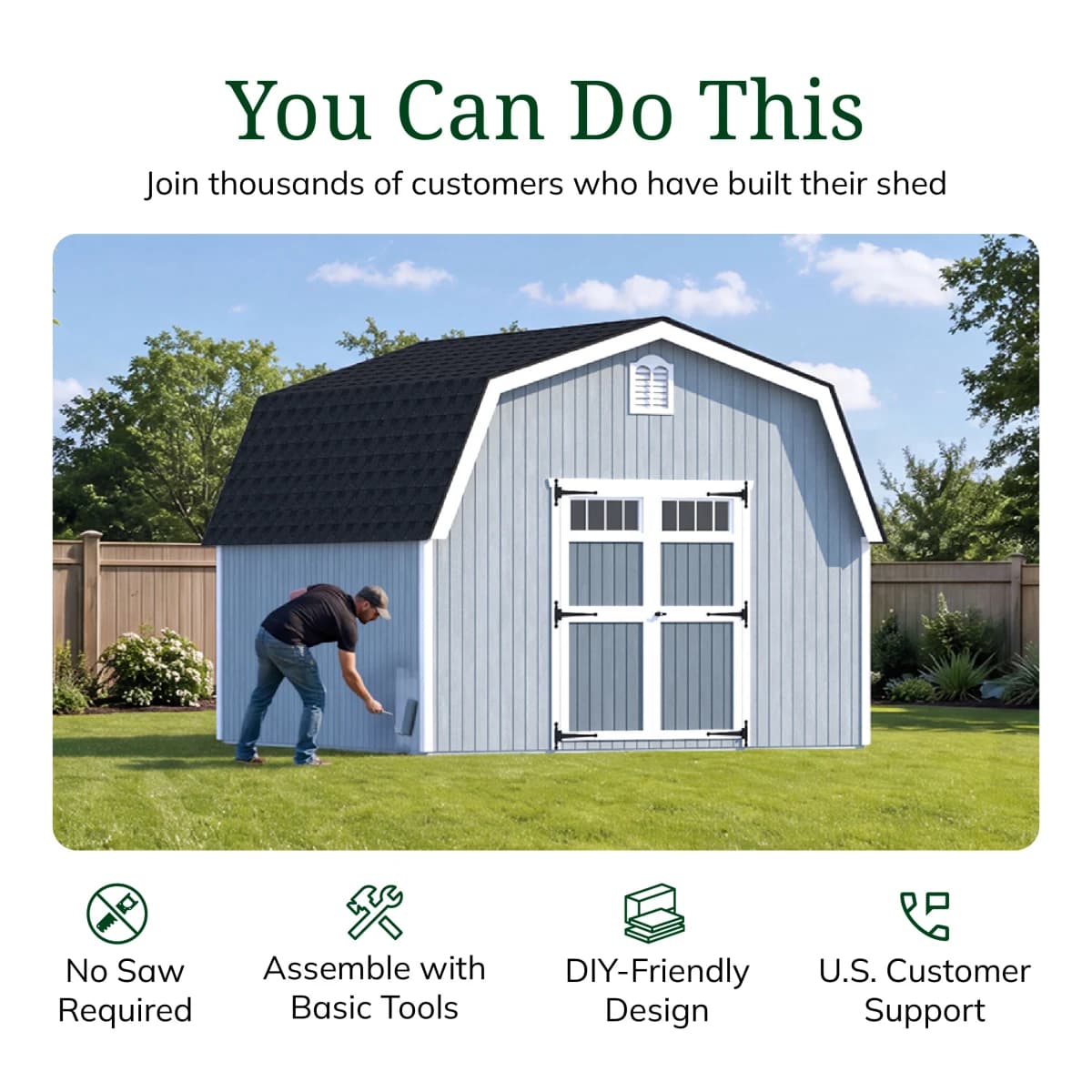 Colonial Greenfield Barn Shed