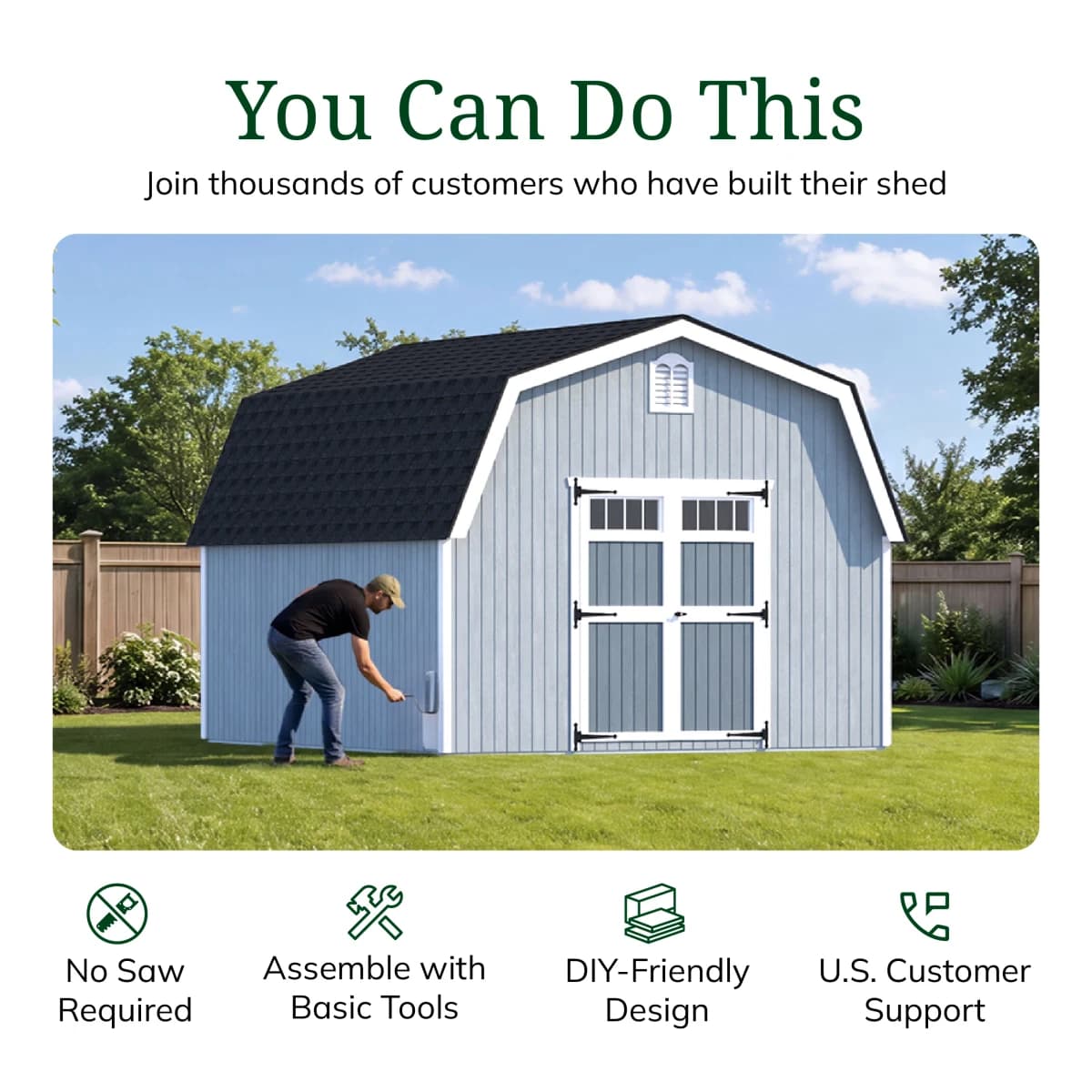 Colonial Greenfield Barn Shed
