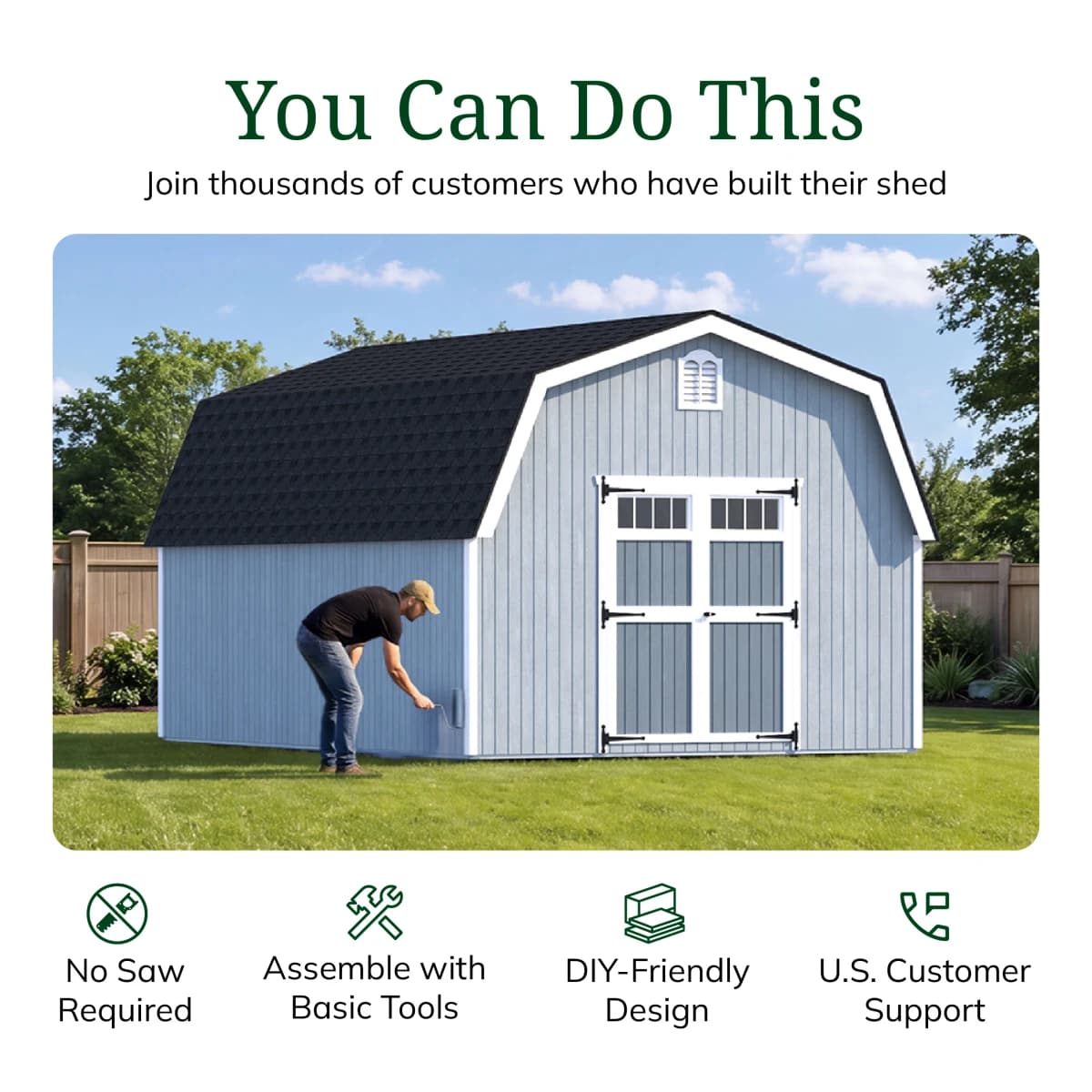 Colonial Greenfield Barn Shed