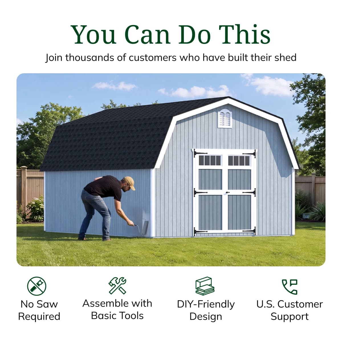 Colonial Greenfield Barn Shed