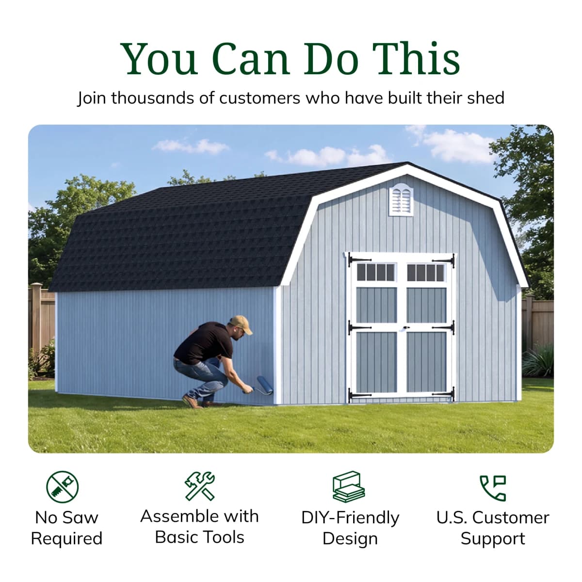 Colonial Greenfield Barn Shed