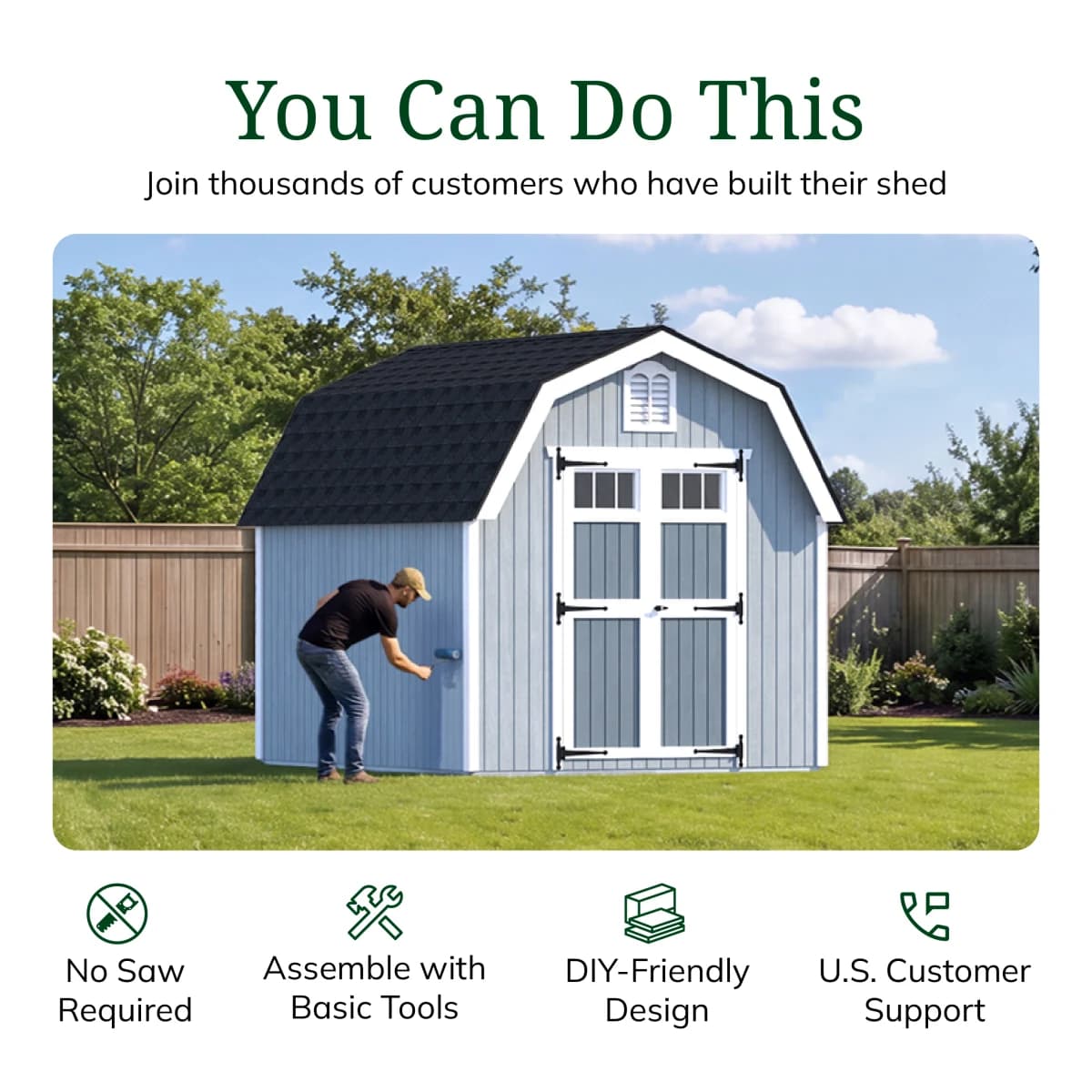 Colonial Greenfield Barn Shed