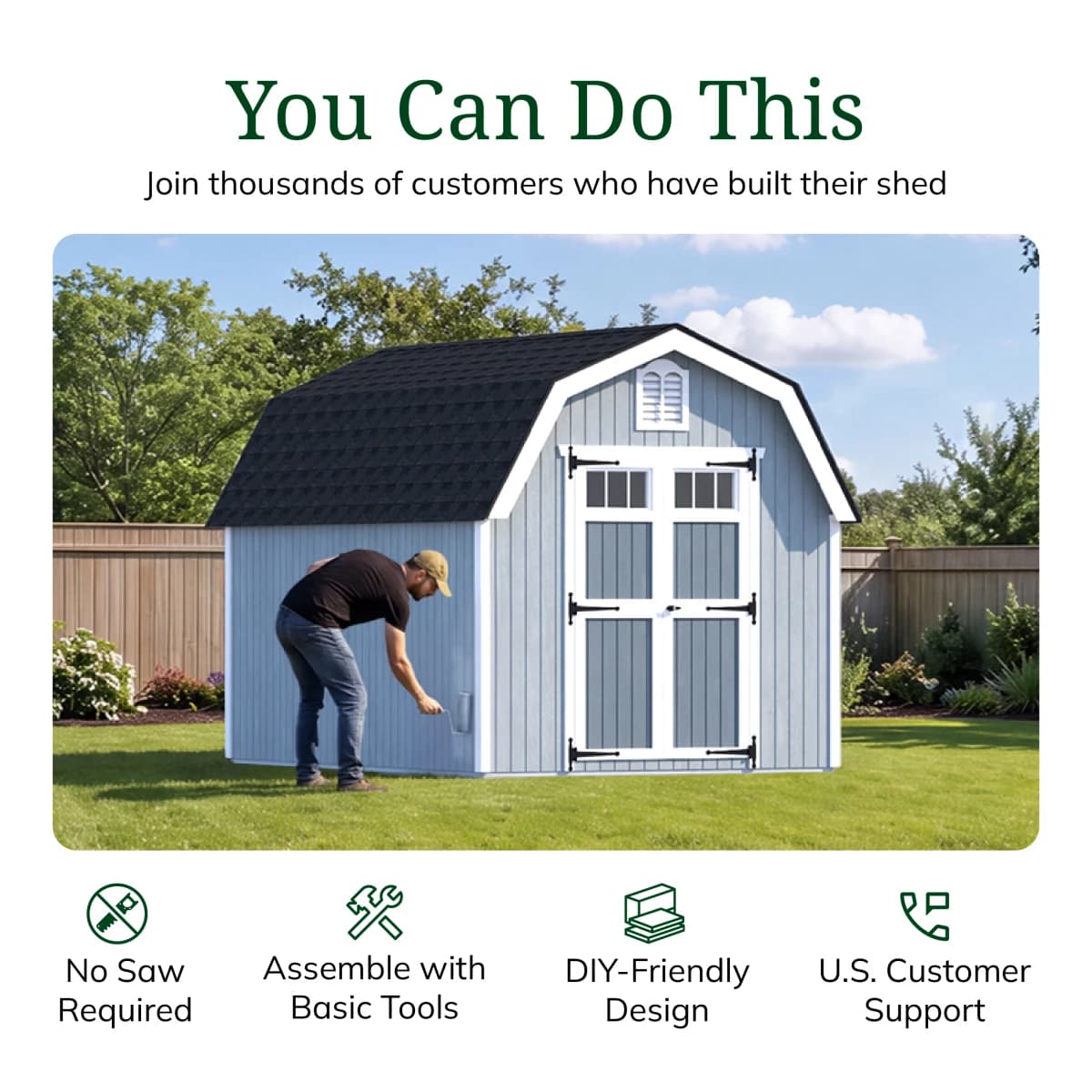 Colonial Greenfield Barn Shed