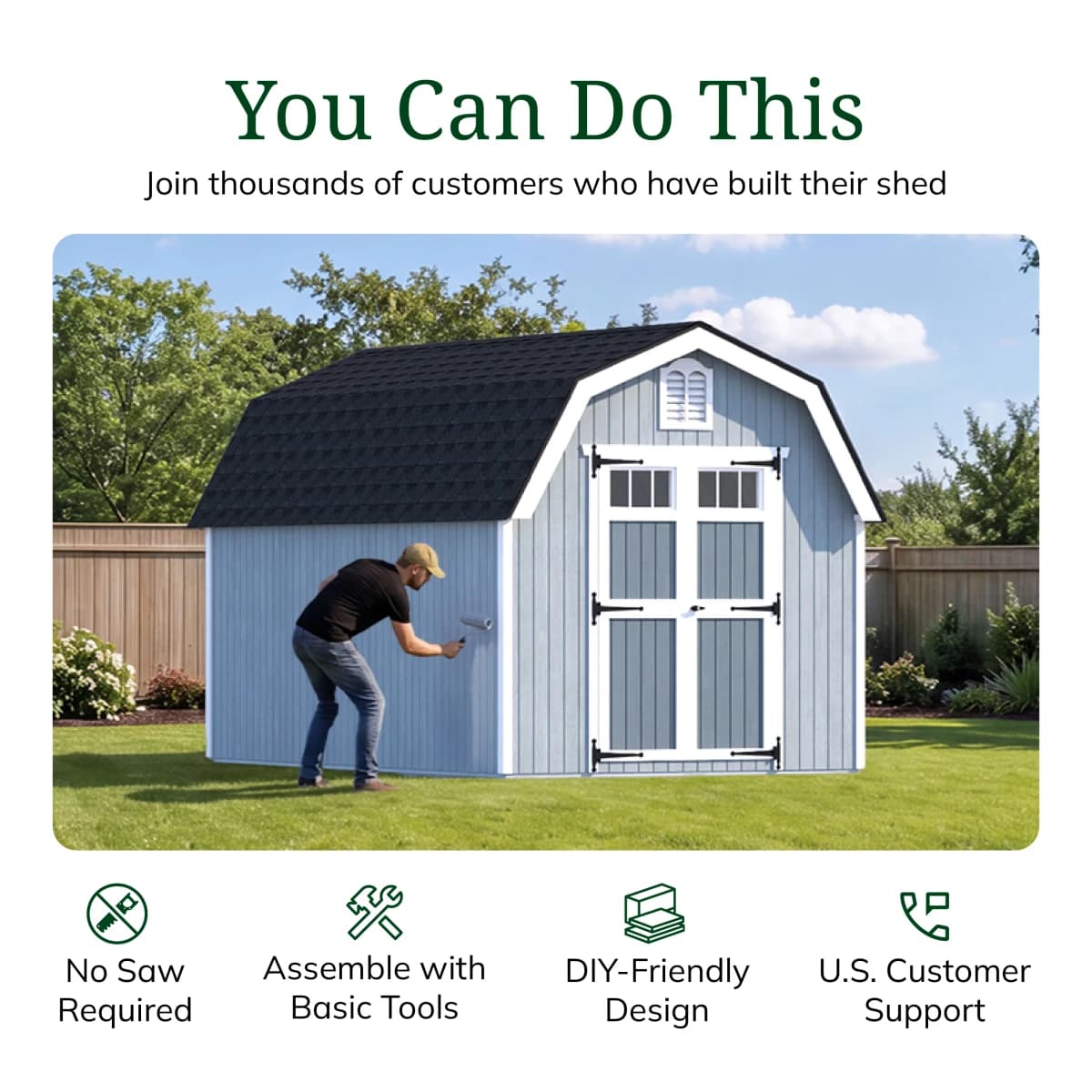 Colonial Greenfield Barn Shed