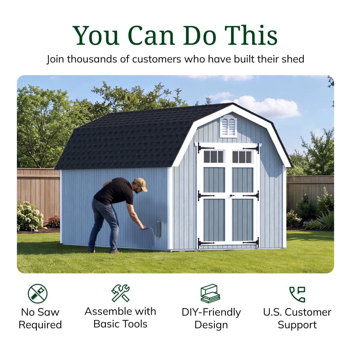 Colonial Greenfield Barn Shed