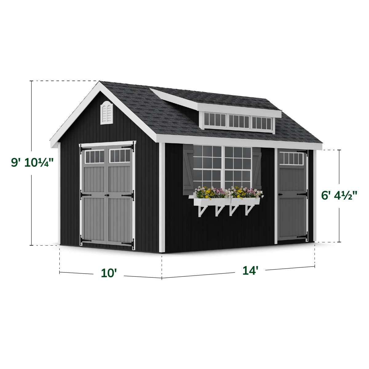 Colonial Lexington Shed dimensions