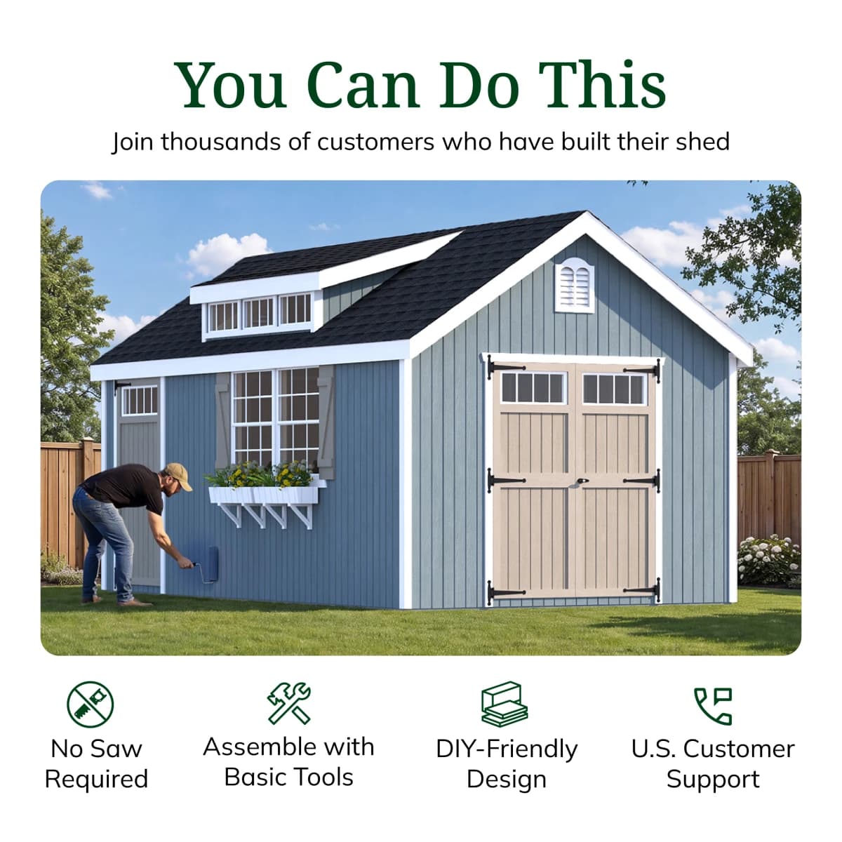 Colonial Lexington Shed