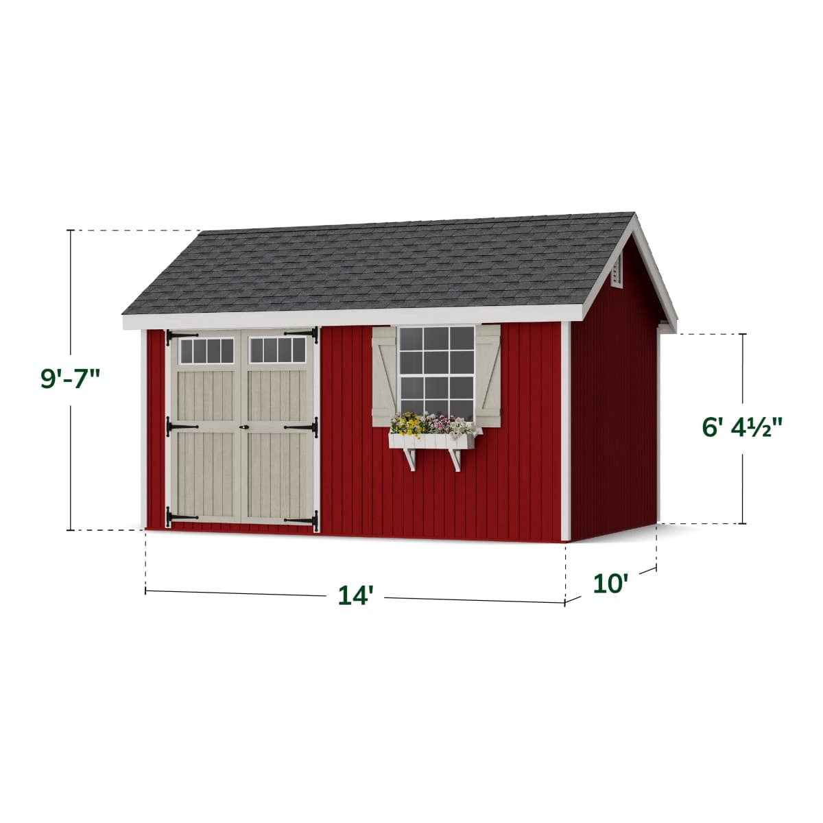 Colonial Pinehurst Shed dimensions