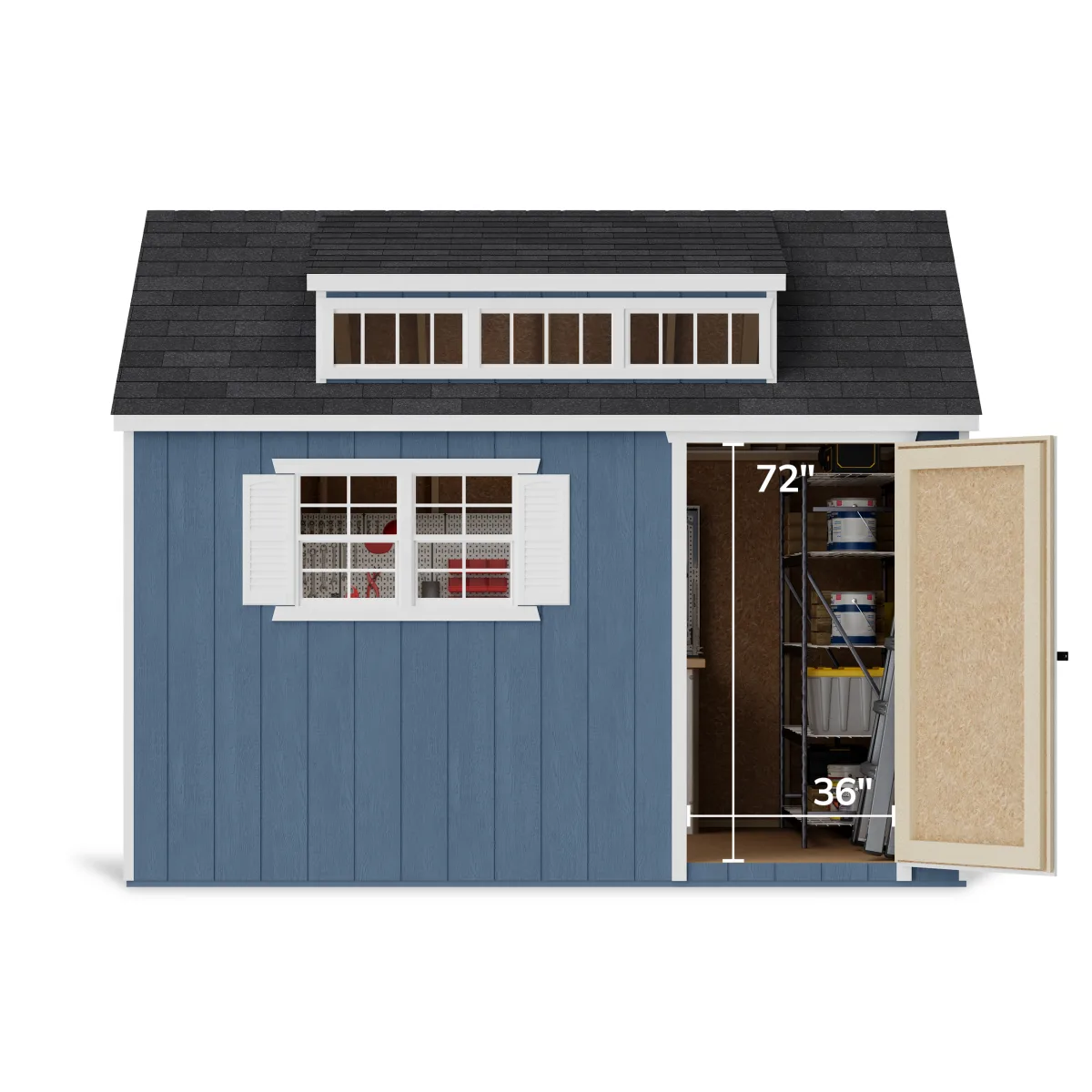 Value Dormer Shed with Dual Entry