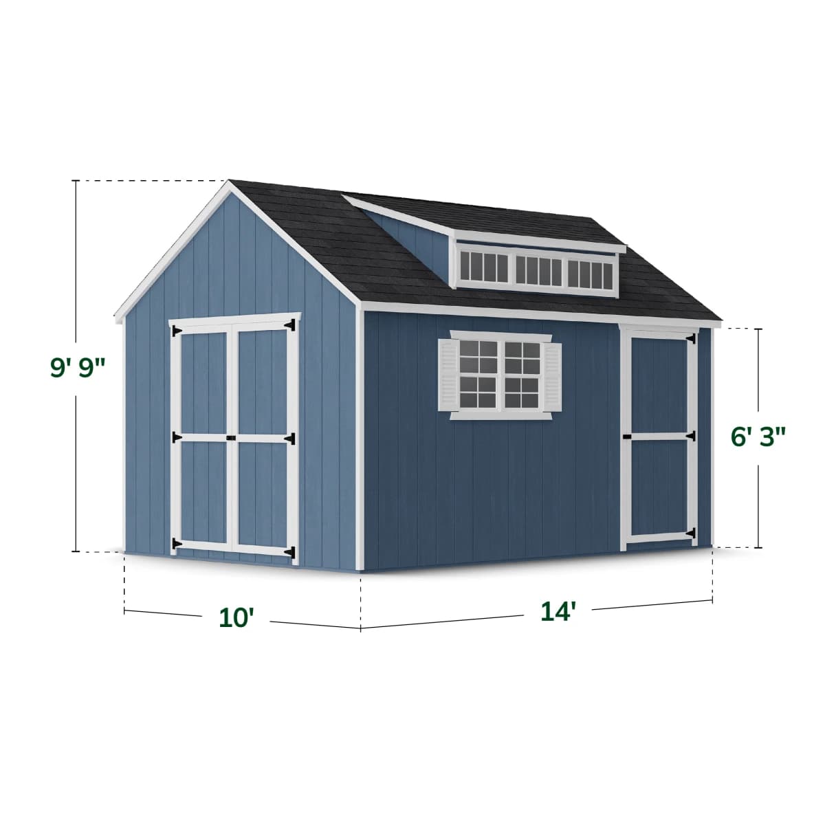 Value Dormer Shed with Dual Entry dimensions