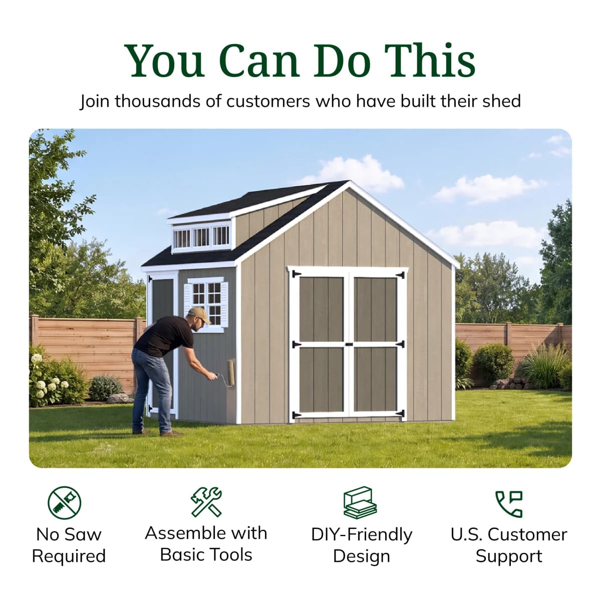 Value Dormer Shed with Dual Entry